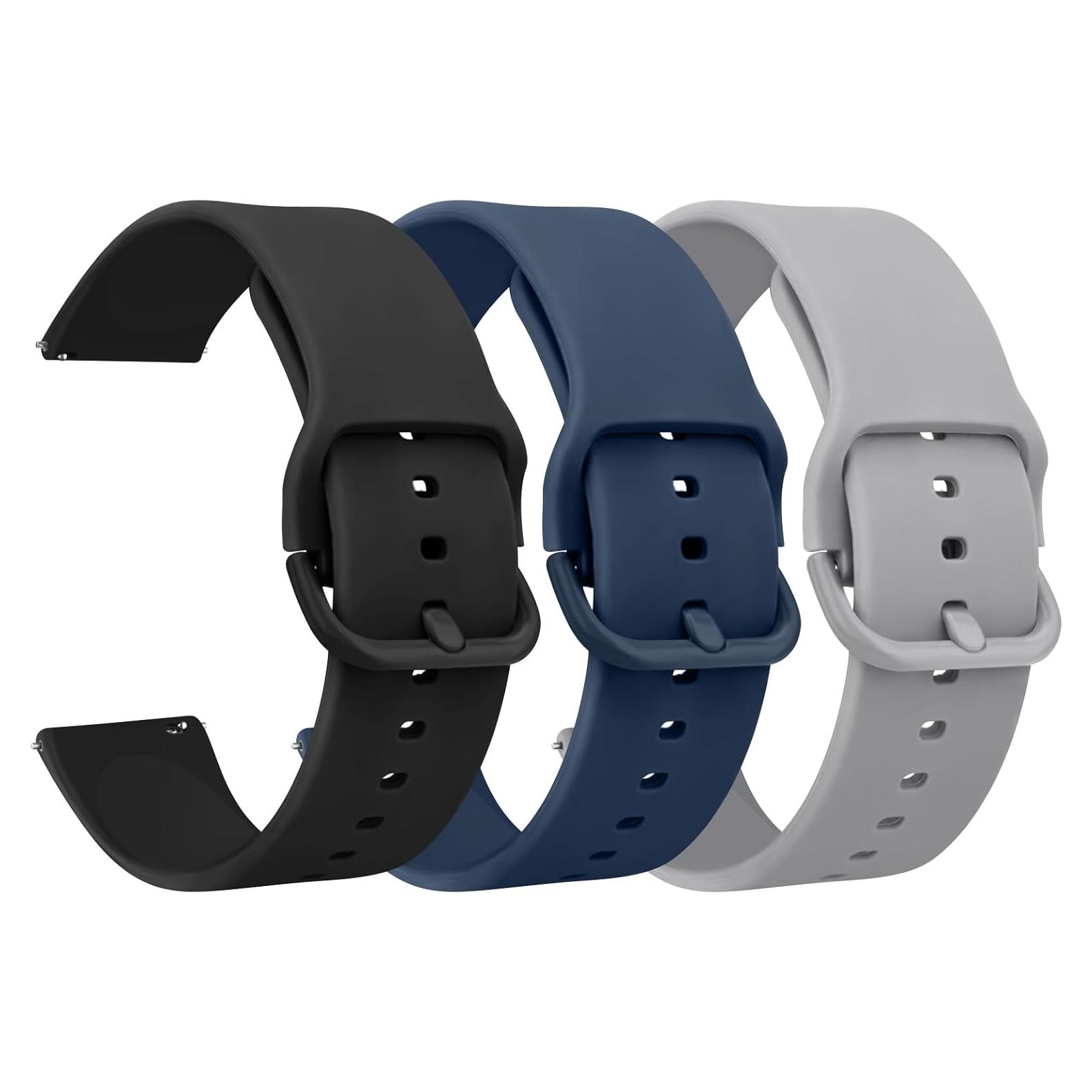 Meliya Paquete de 3 Bandas de Silicona para Reloj FITVII HM57/H56