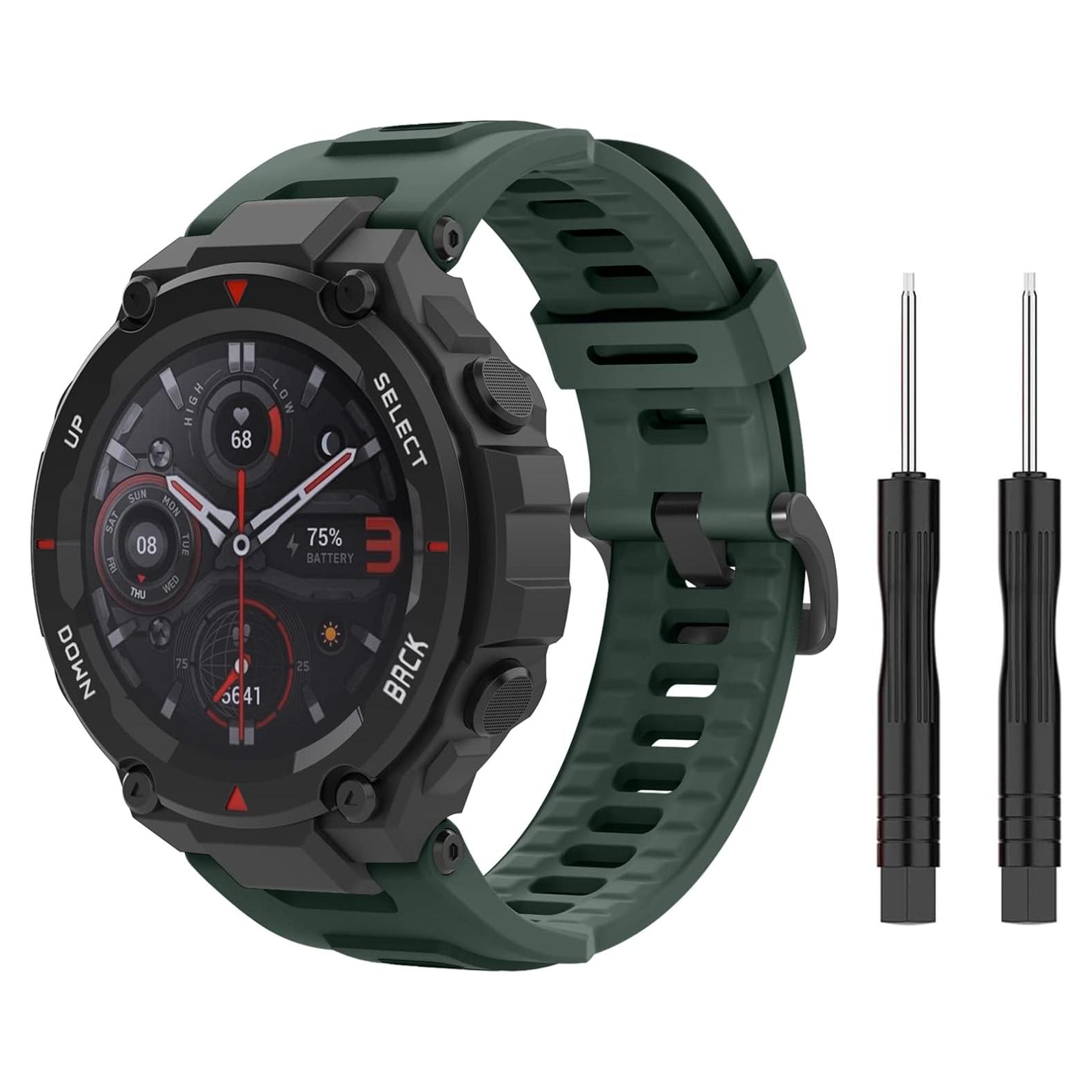 Correa de Silicona MoKo para Amazfit T-Rex/T-Rex Pro Verde Oliva