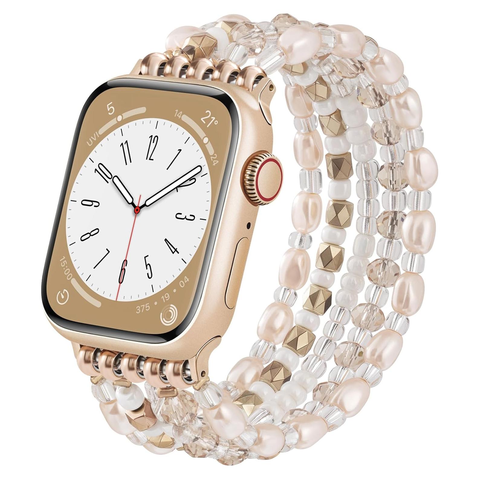 Pulsera Boho VISOOM para Apple Watch 38-42mm Oro Champán