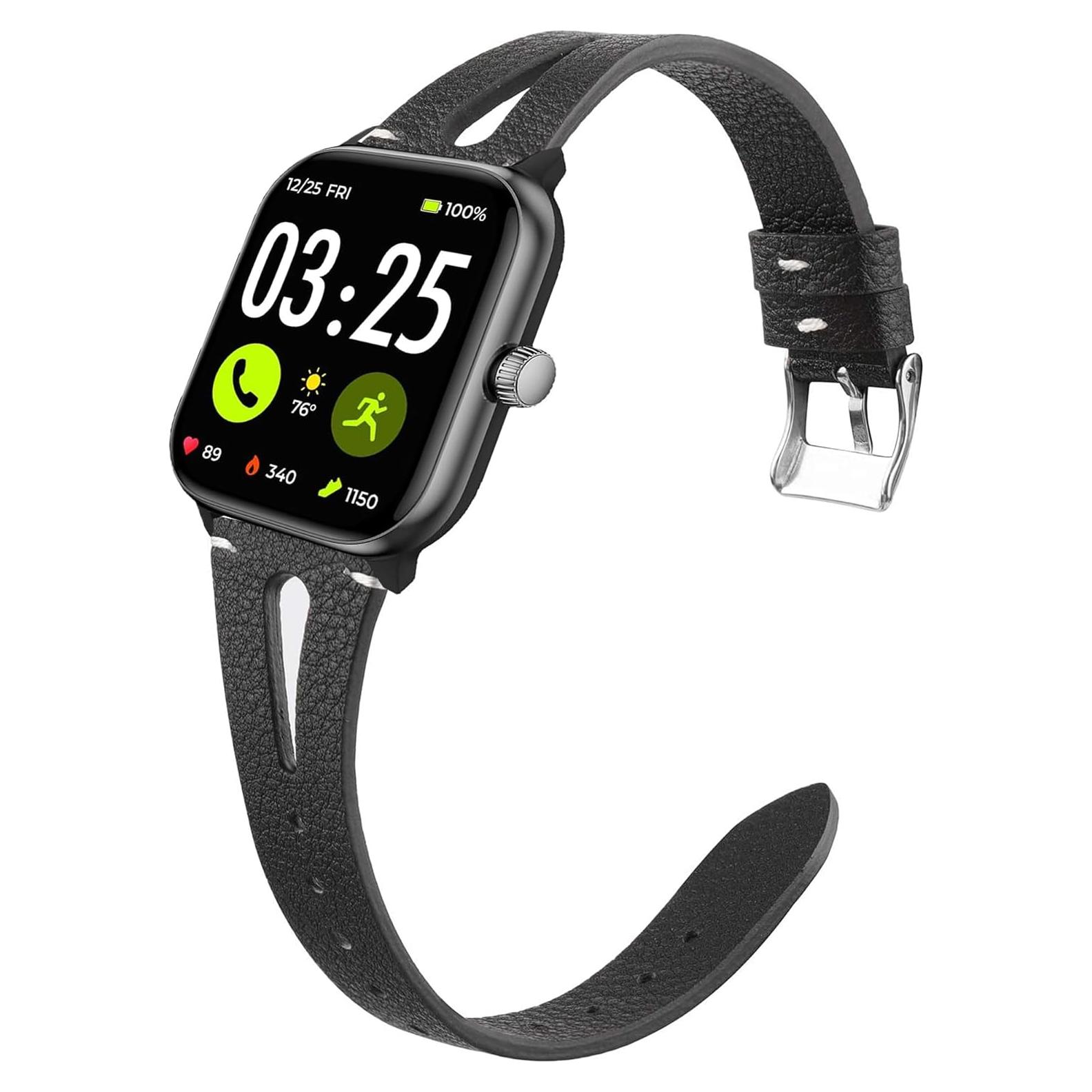 Correa de cuero vintage 22mm para Spade & Co Health Smartwatch 4