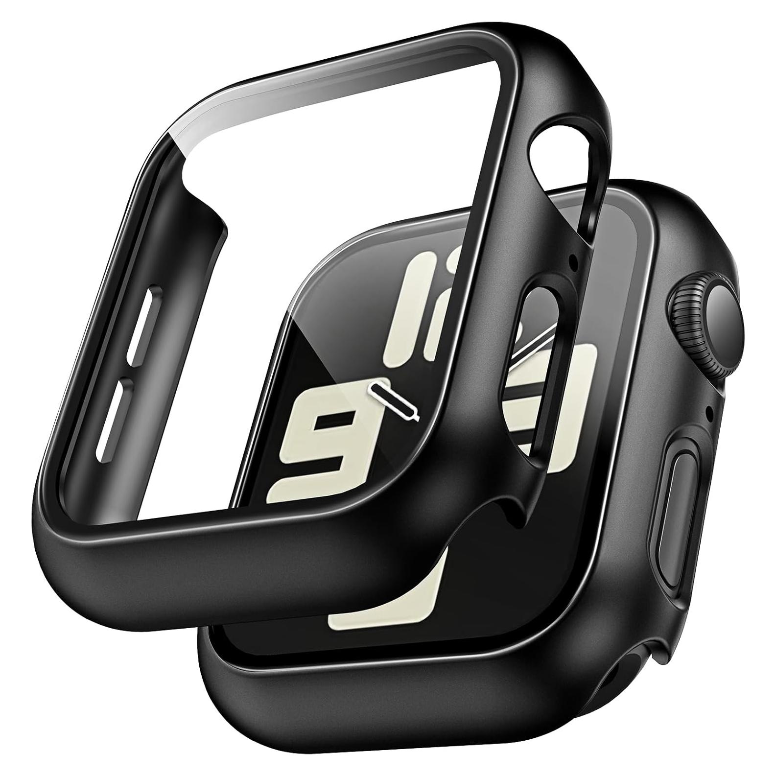 Funda Dura TAURI para Apple Watch 44mm SE/Series 6/5/4, Negro