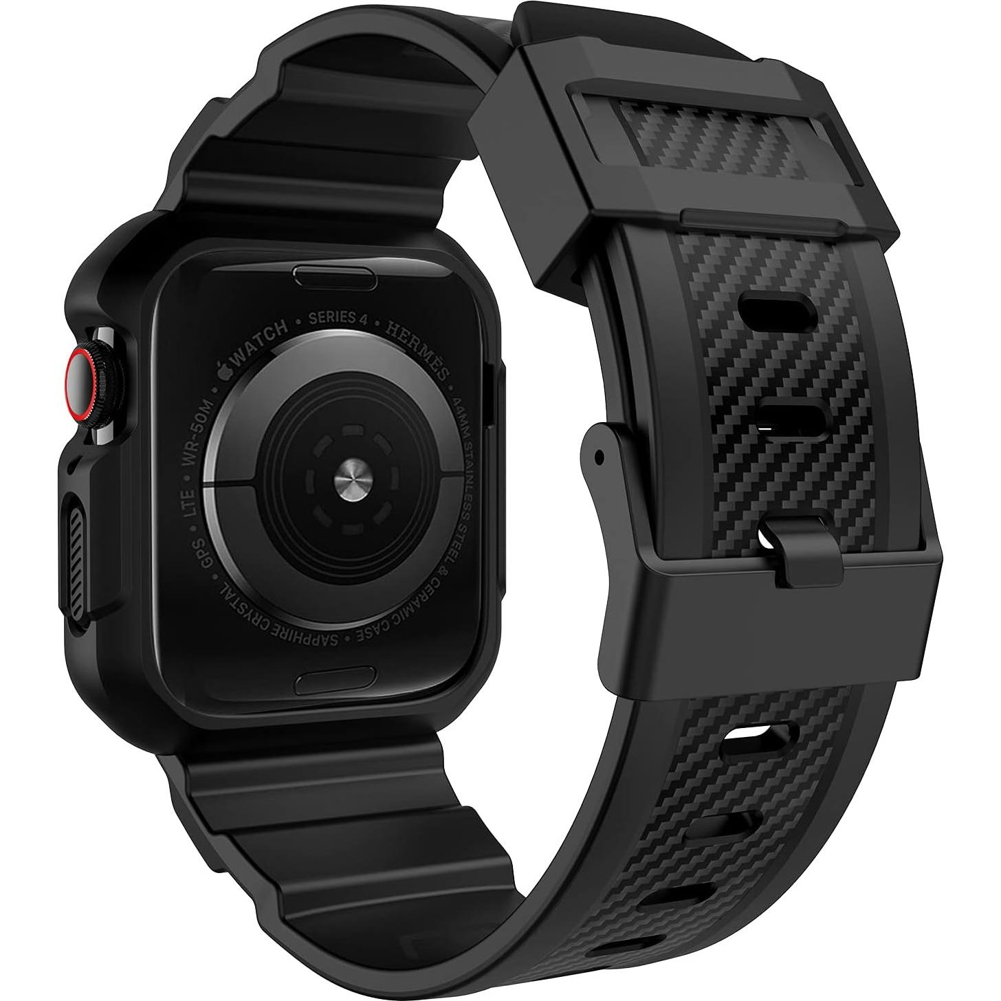 Correa OROBAY con Funda para Apple Watch 45mm/44mm/42mm - Negro Mate