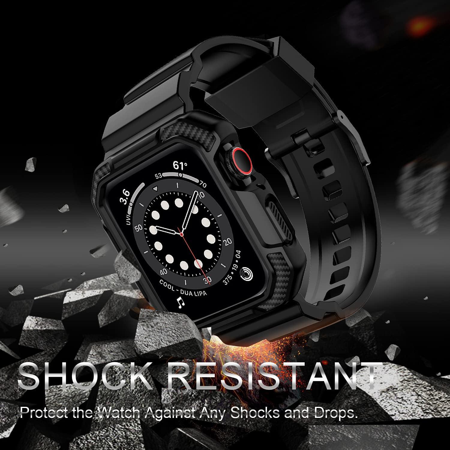 Correa OROBAY con Funda para Apple Watch 45mm/44mm/42mm - Negro Mate