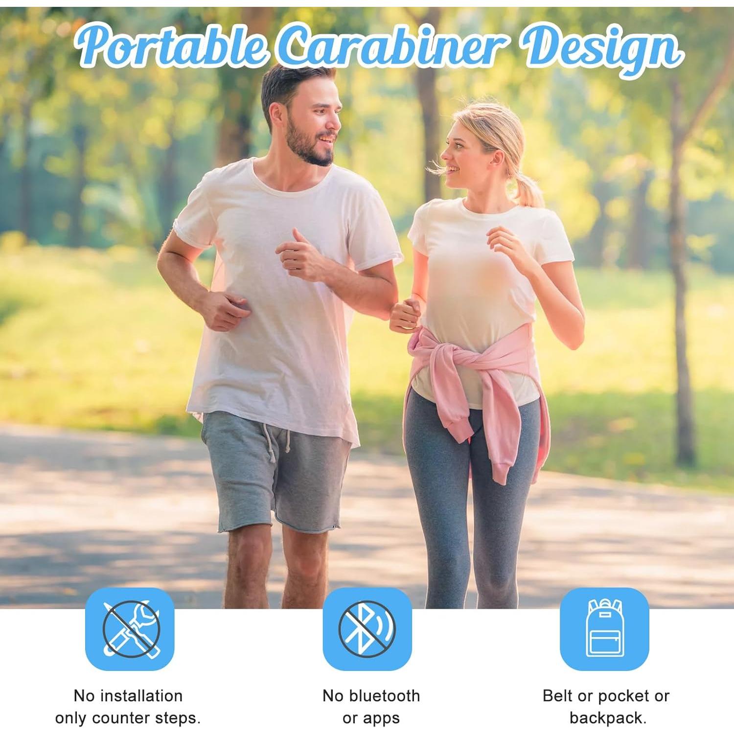 Podómetro TAZUZFLA CR-707S 3D Preciso para Caminar Negro