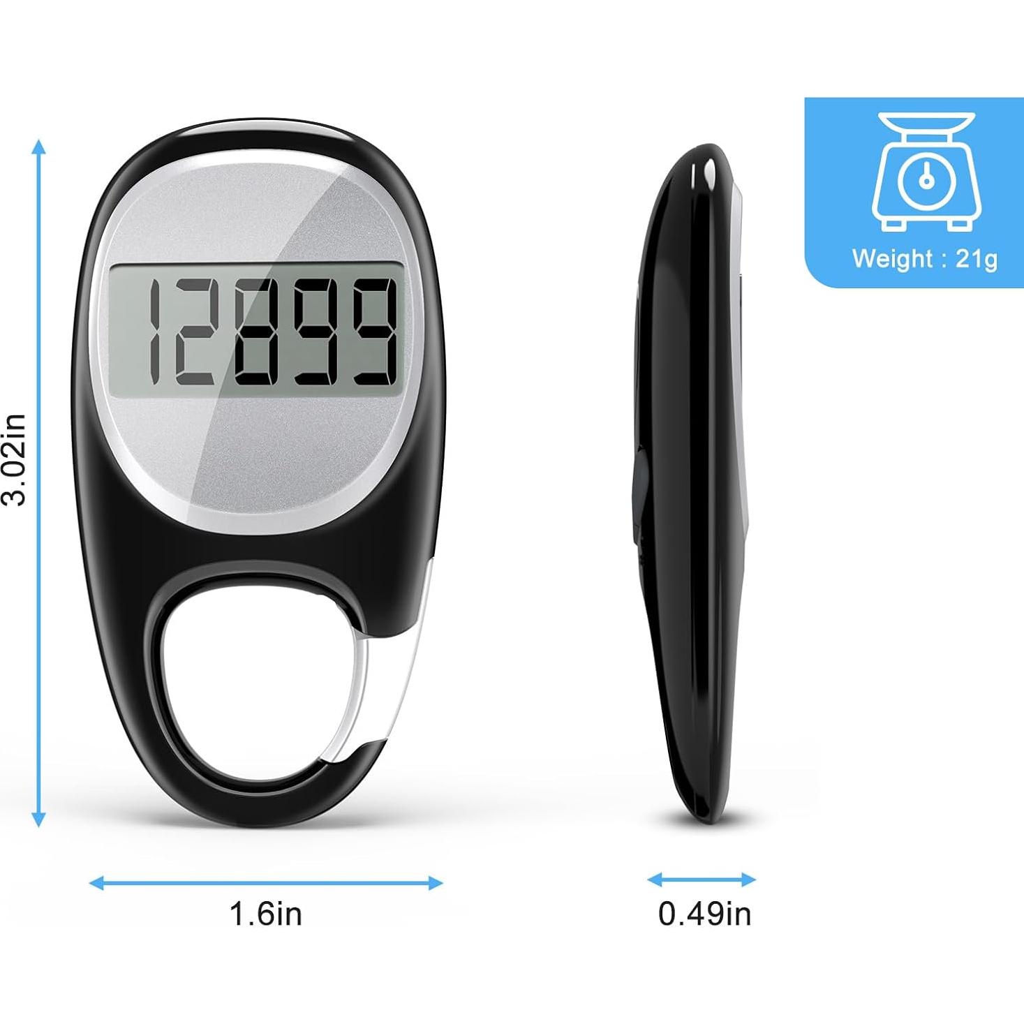Podómetro TAZUZFLA CR-707S 3D Preciso para Caminar Negro