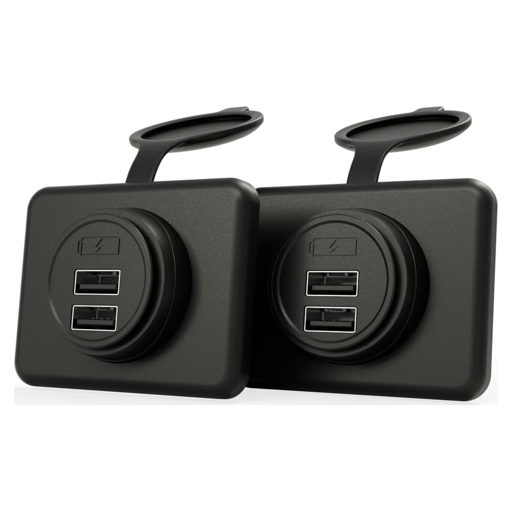Panel Cargador USB 12V/24V DAMAVO para Automóvil - 2 PCS