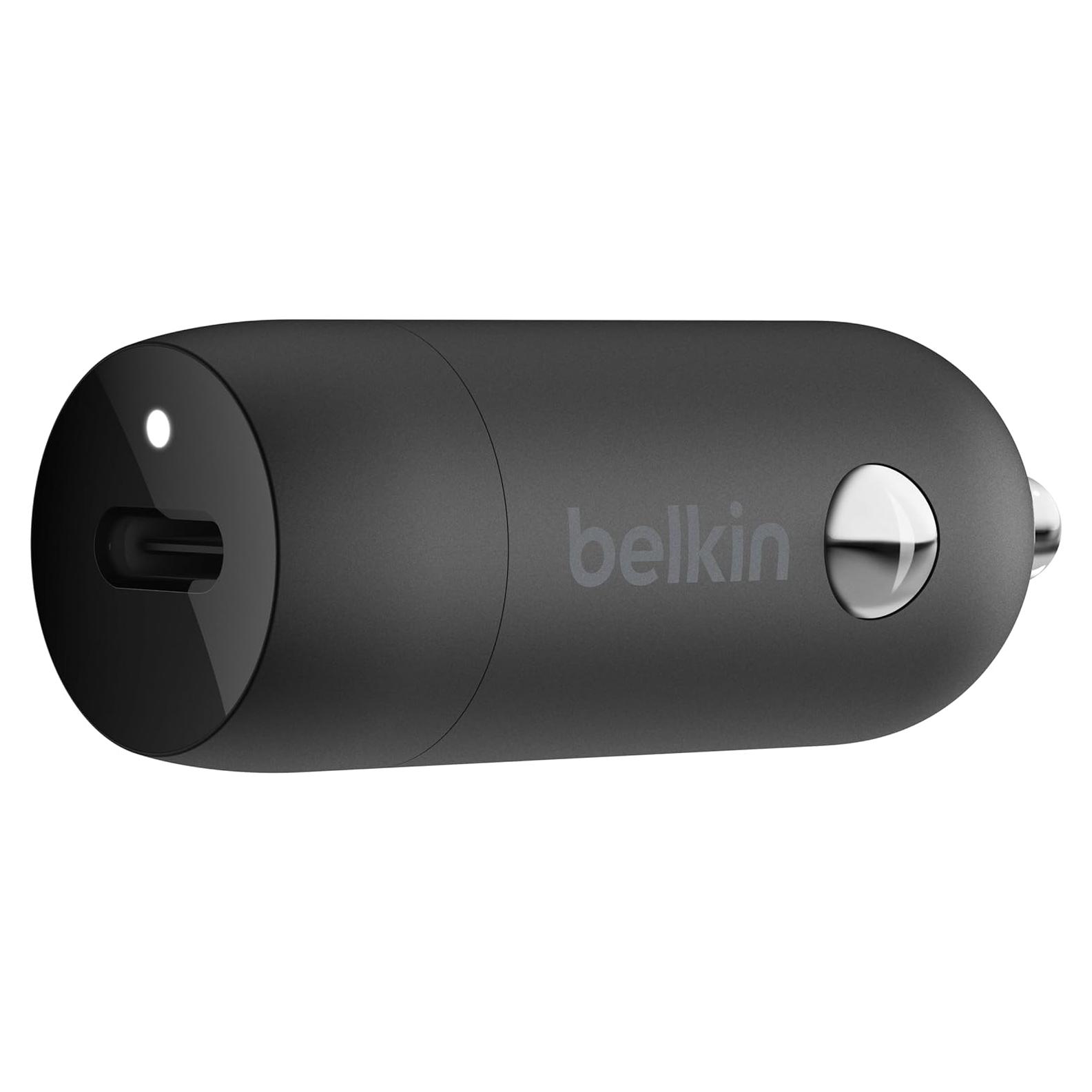 Cargador Rápido para Auto USB-C Belkin 20W Negro