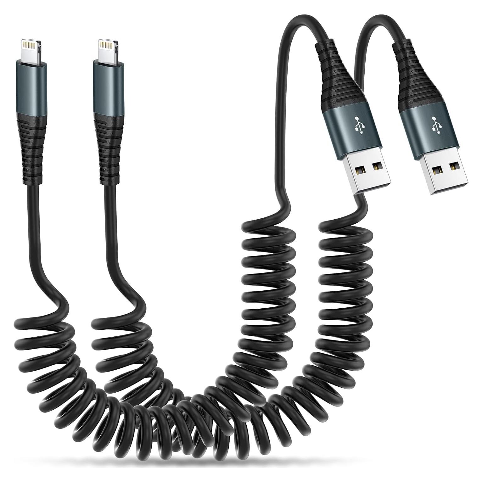 Cable de Carga Lightning Coiled 0.9m 2 Pack Heartbeats