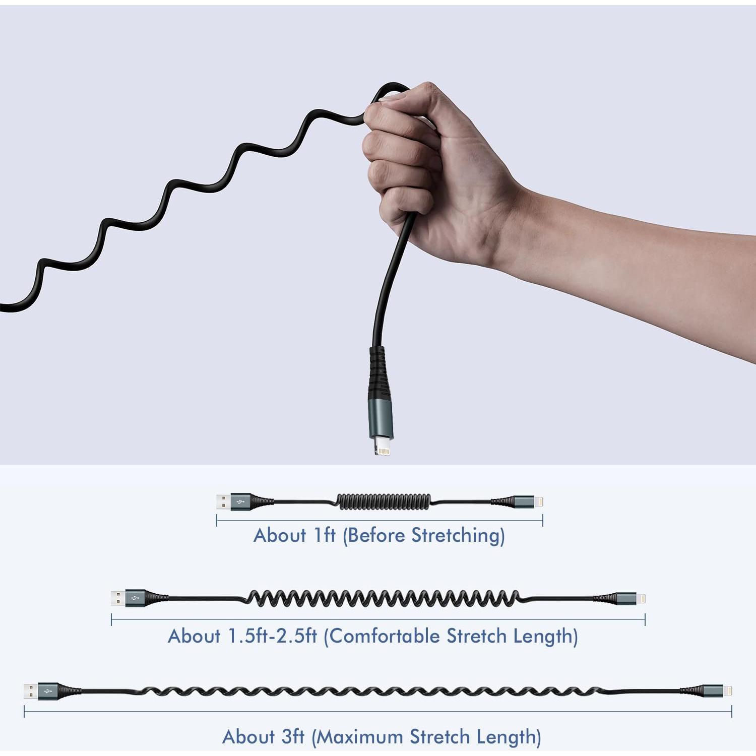 Cable de Carga Lightning Coiled 0.9m 2 Pack Heartbeats