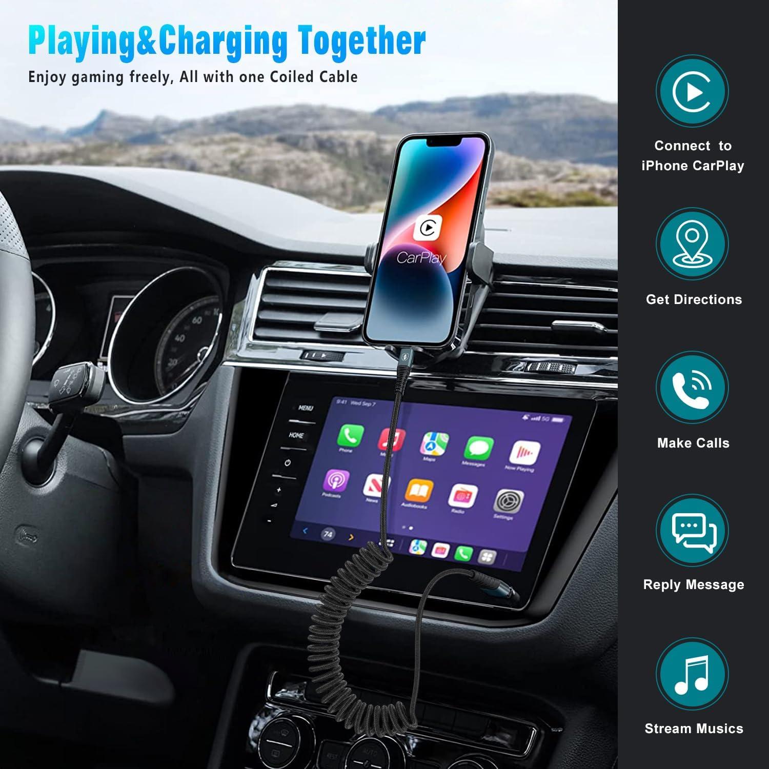 Cable Relámpago Enrollado JUKEKUL 2Pack 0.91m Carga Rápida