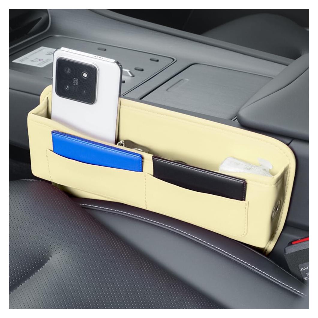 Organizador de Espacio entre Asientos Carleef Beige 3 Compartimentos