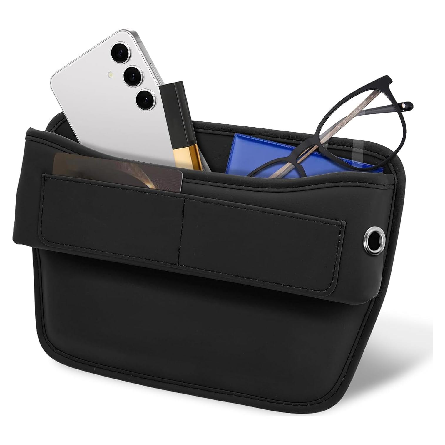 Organizador de Espacio para Asiento de Auto PACLVIO Cuero Negro