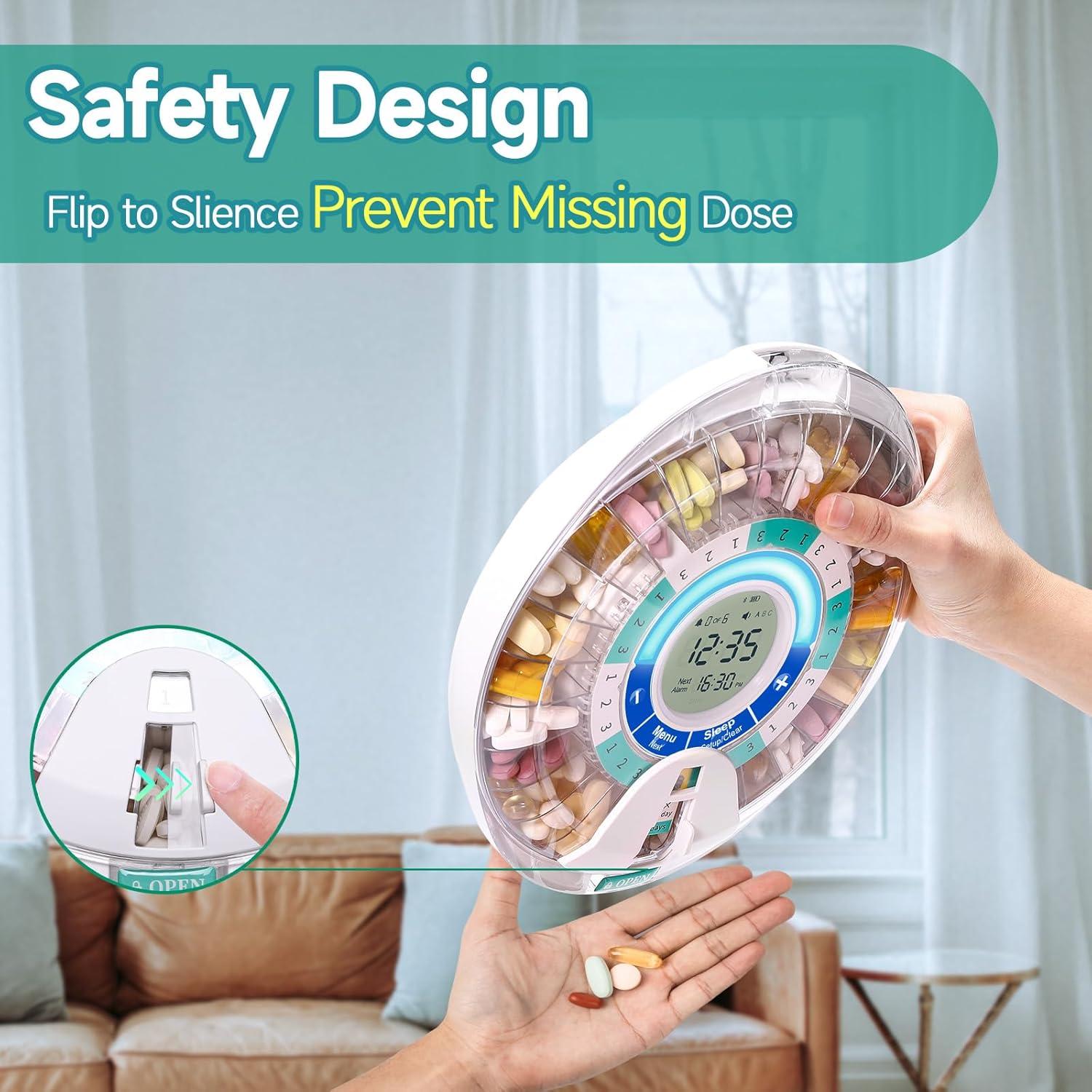 Dispensador Automático de Pastillas Windtrace Verde 28 Días