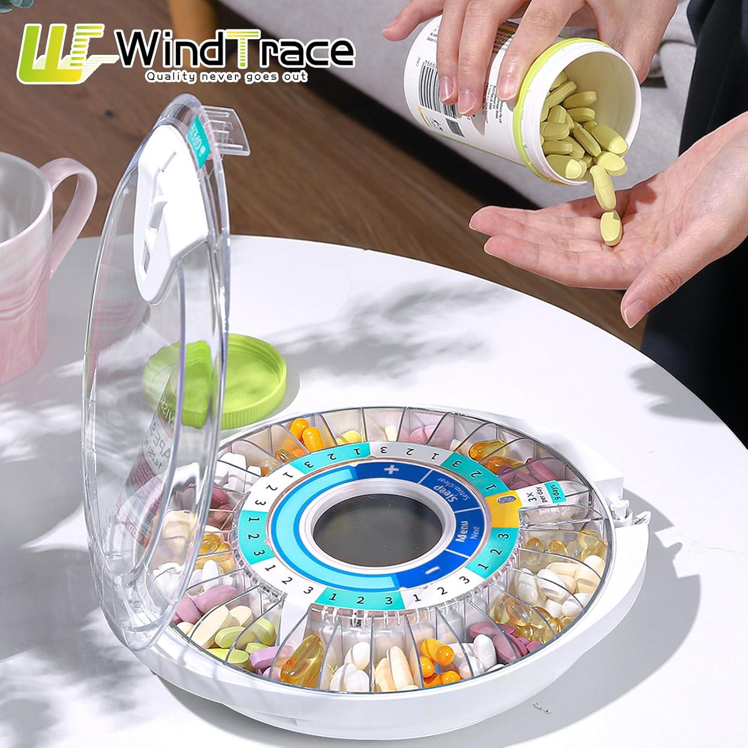 Dispensador Automático de Pastillas Windtrace Verde 28 Días