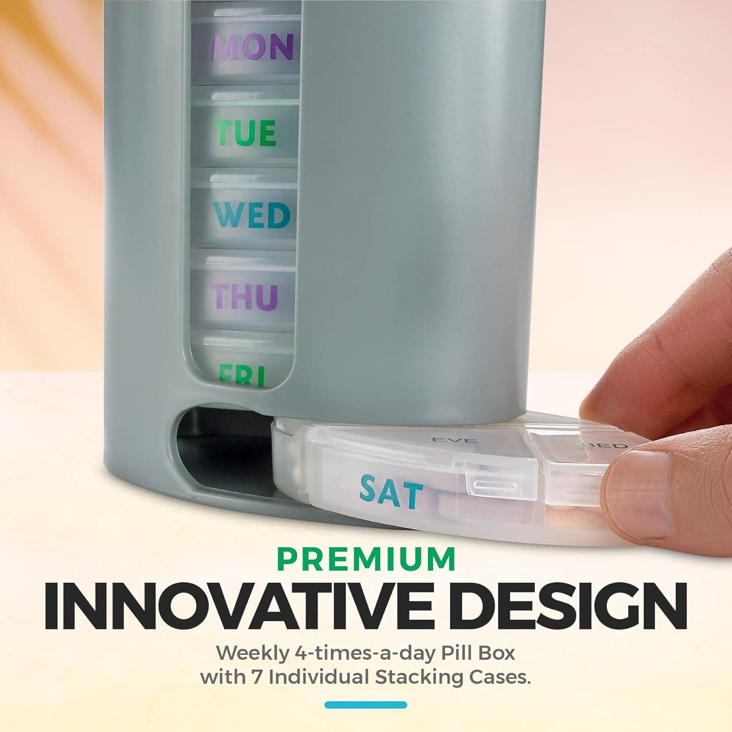 Organizador Semanal de Pastillas MEDca - 7 Compartimentos Gris