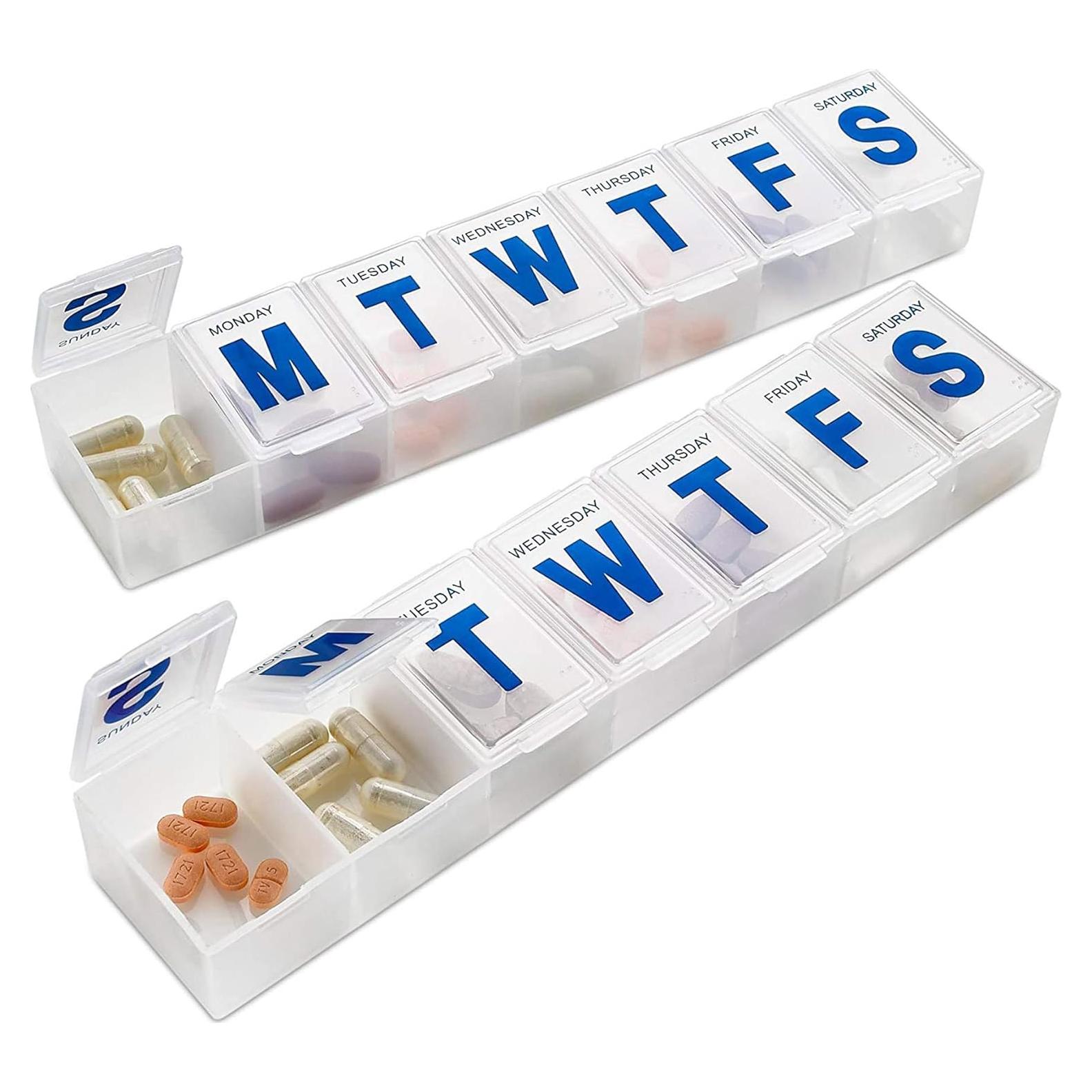 Organizador Semanal de Pastillas MEDca - Paquete de 2 Extra Grande