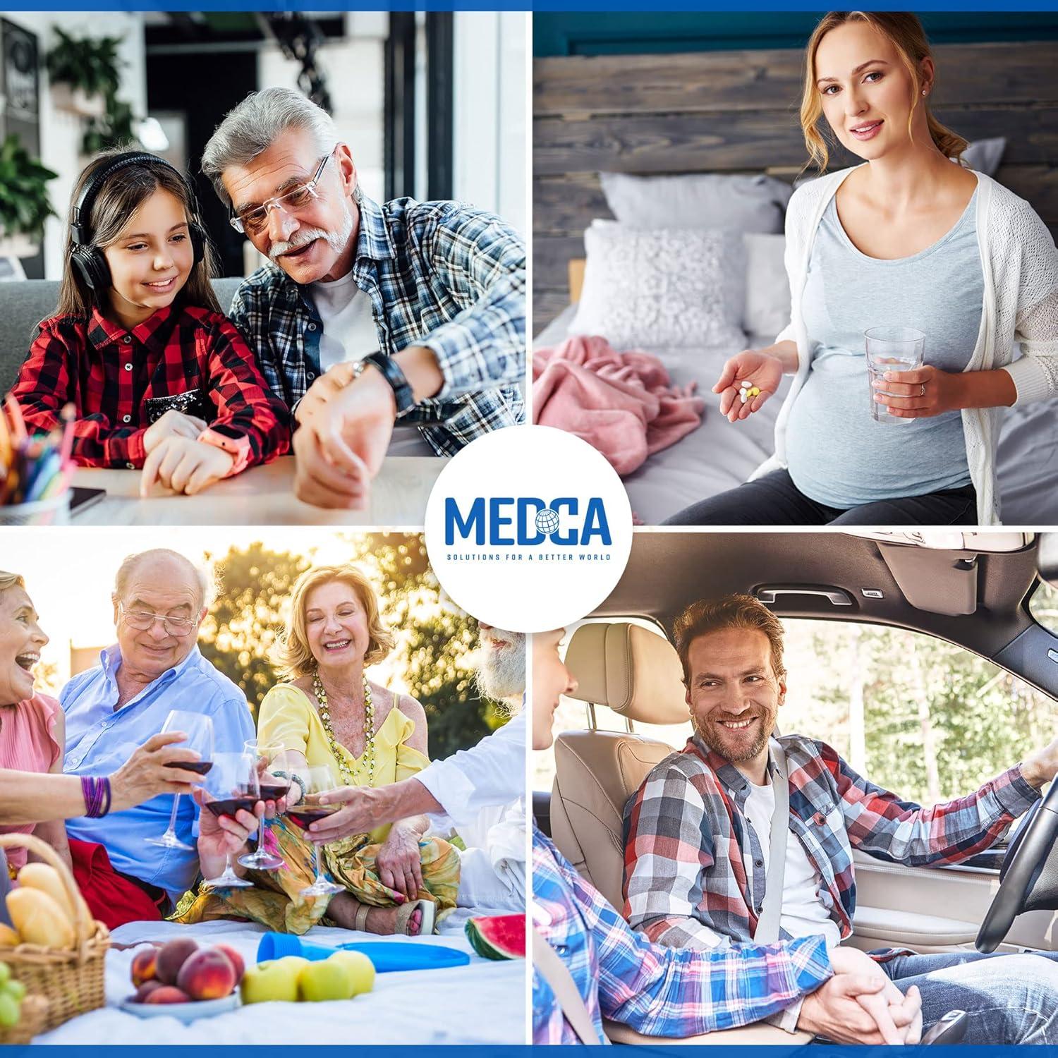 Organizador Semanal de Pastillas MEDca - Paquete de 2 Extra Grande