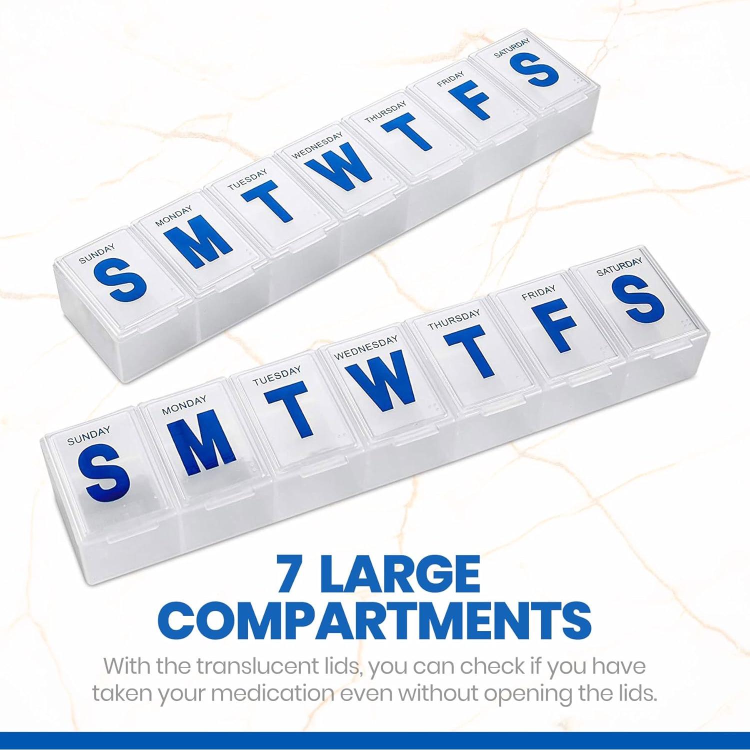 Organizador Semanal de Pastillas MEDca - Paquete de 2 Extra Grande