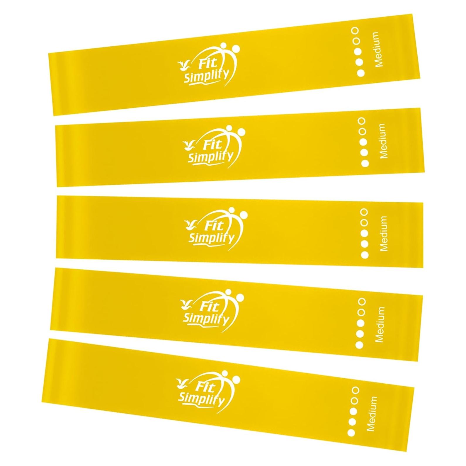Set de 5 Bandas de Resistencia Fit Simplify Amarillo 30.48 cm