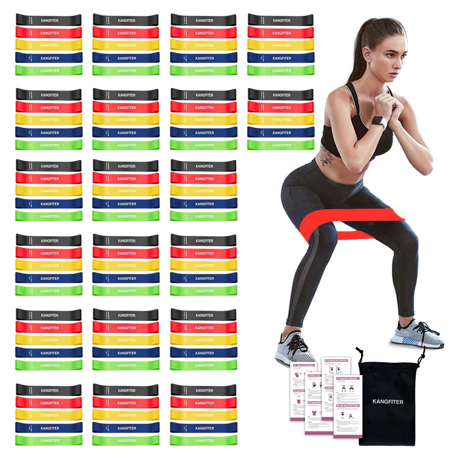 KANGFITER 100 PCS Bandas de Resistencia para Ejercicio