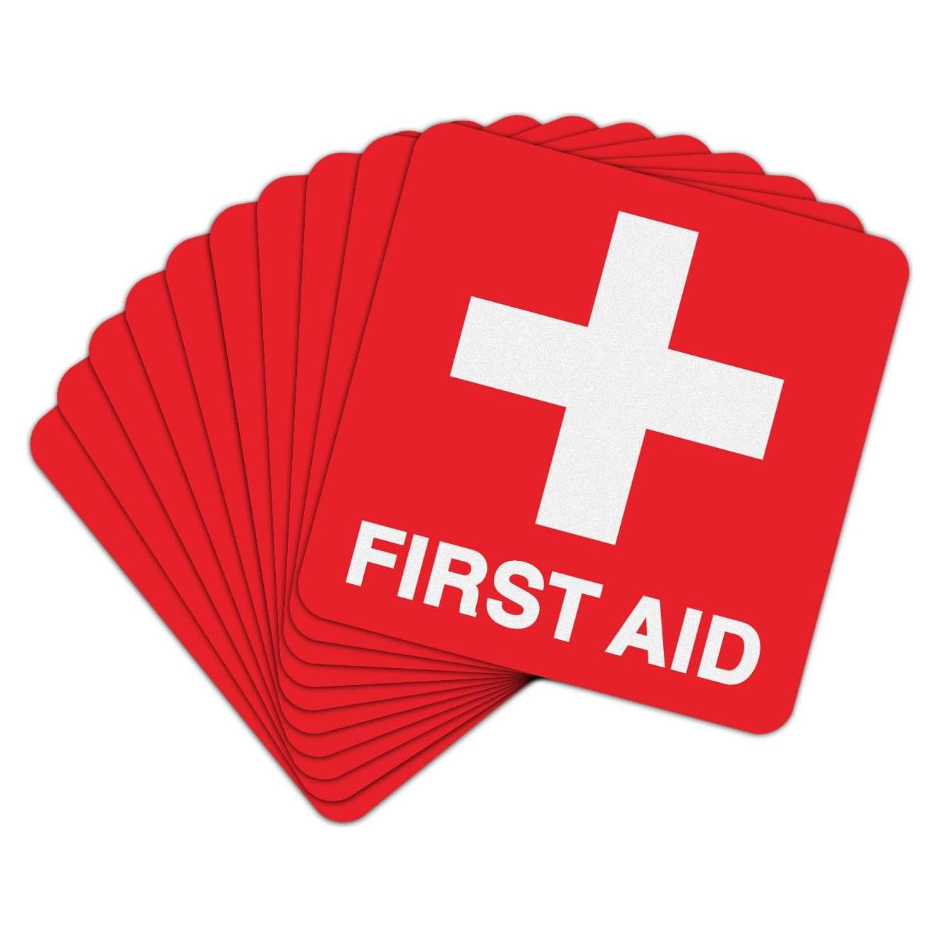 Etiquetas de Primeros Auxilios T&R - Paquete de 10 - 12.7 cm