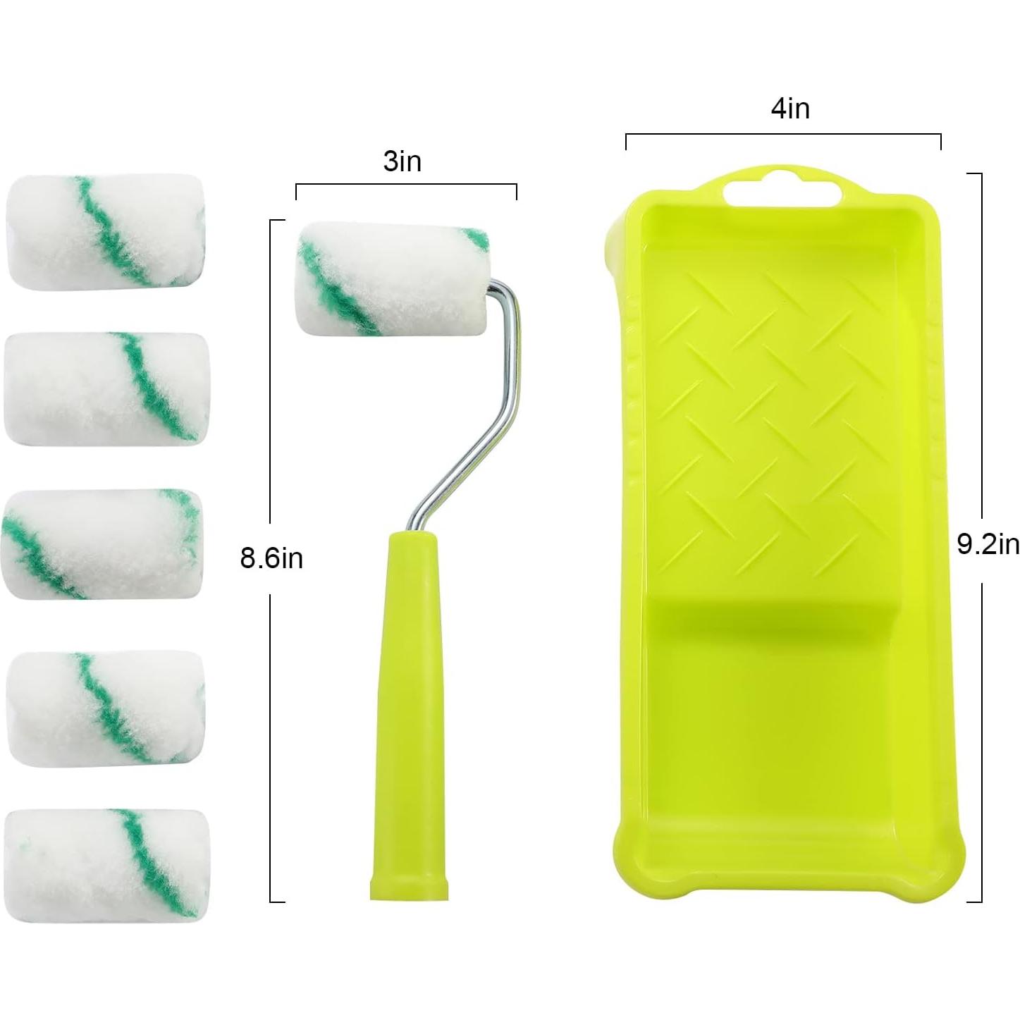 Juego de Rodillos de Pintura Mini KUPOO 2" 8 Piezas para DIY