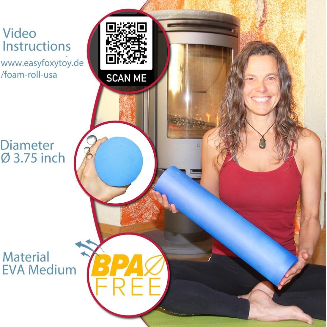 Rodillo de Espuma Azul Body Enjoy 9.53cm x 45.72cm Densidad Media