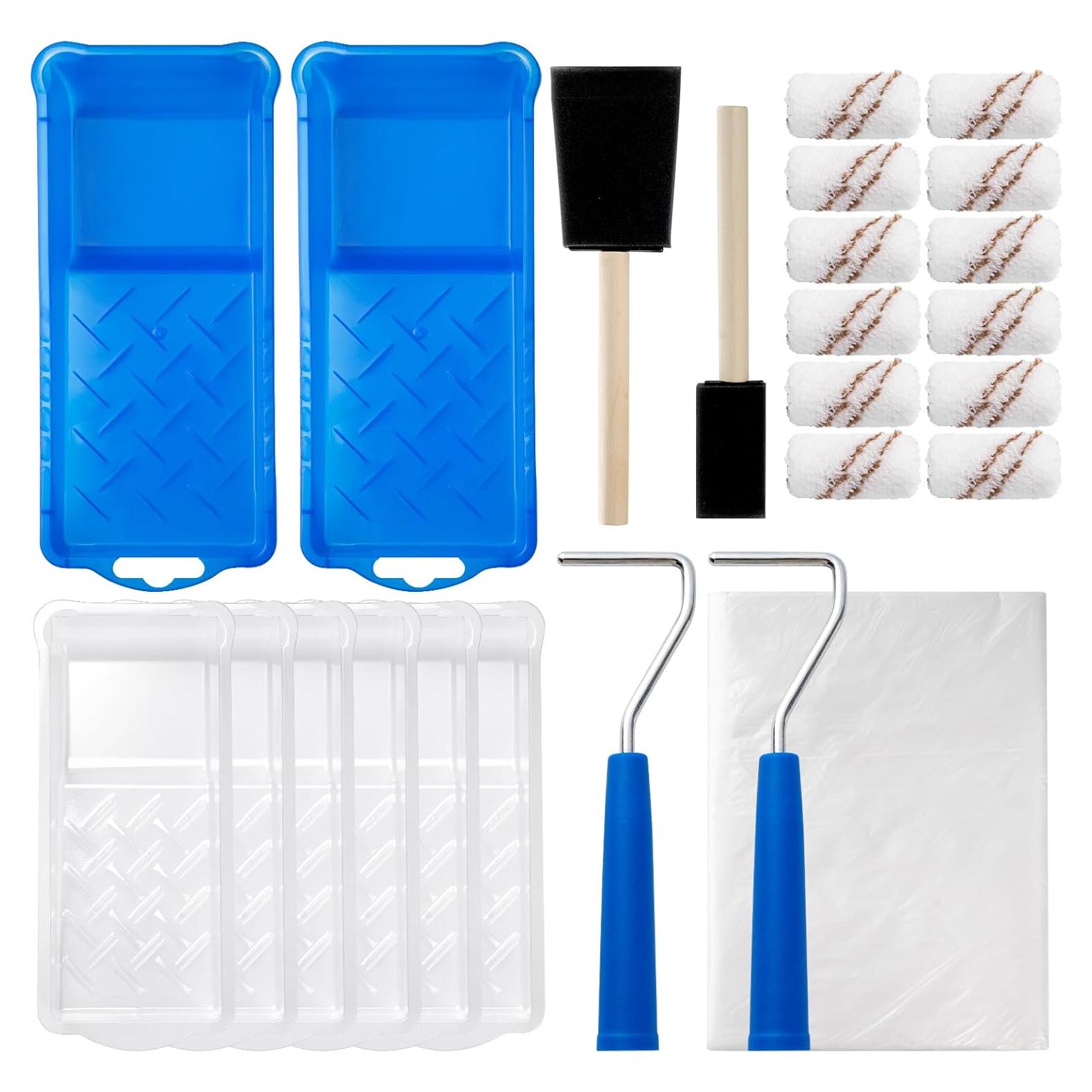 Kit de Rodillos de Pintura Mister Rui 25 Piezas Microfibra 2"