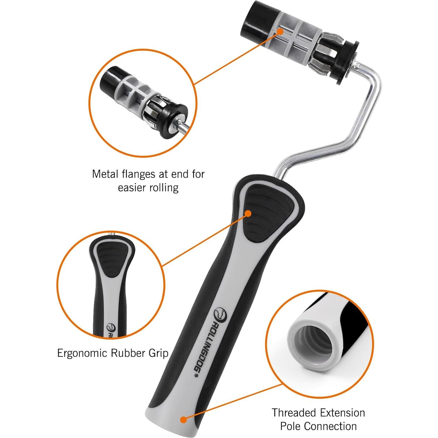 Set de Rodillos de Pintura Mini ROLLINGDOG 2" Microfibra 8 Piezas