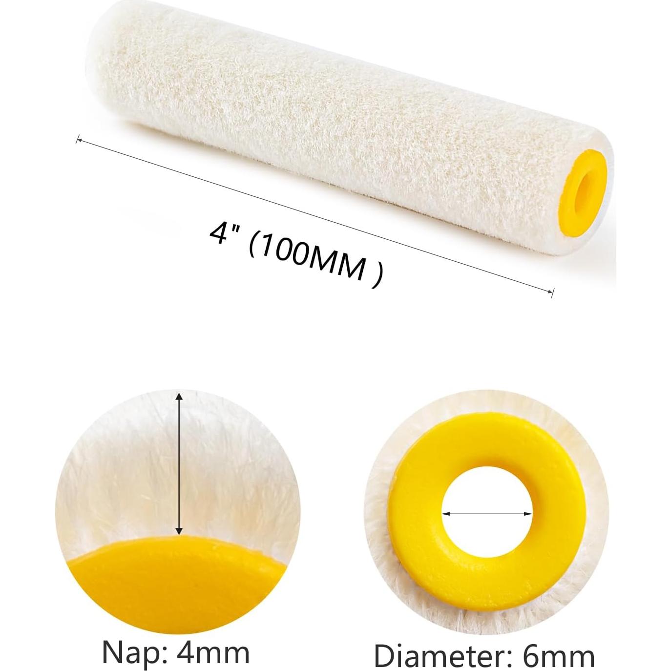 Rodillos de Pintura de 10 Piezas 10cm Mister Rui Lana Reutilizables