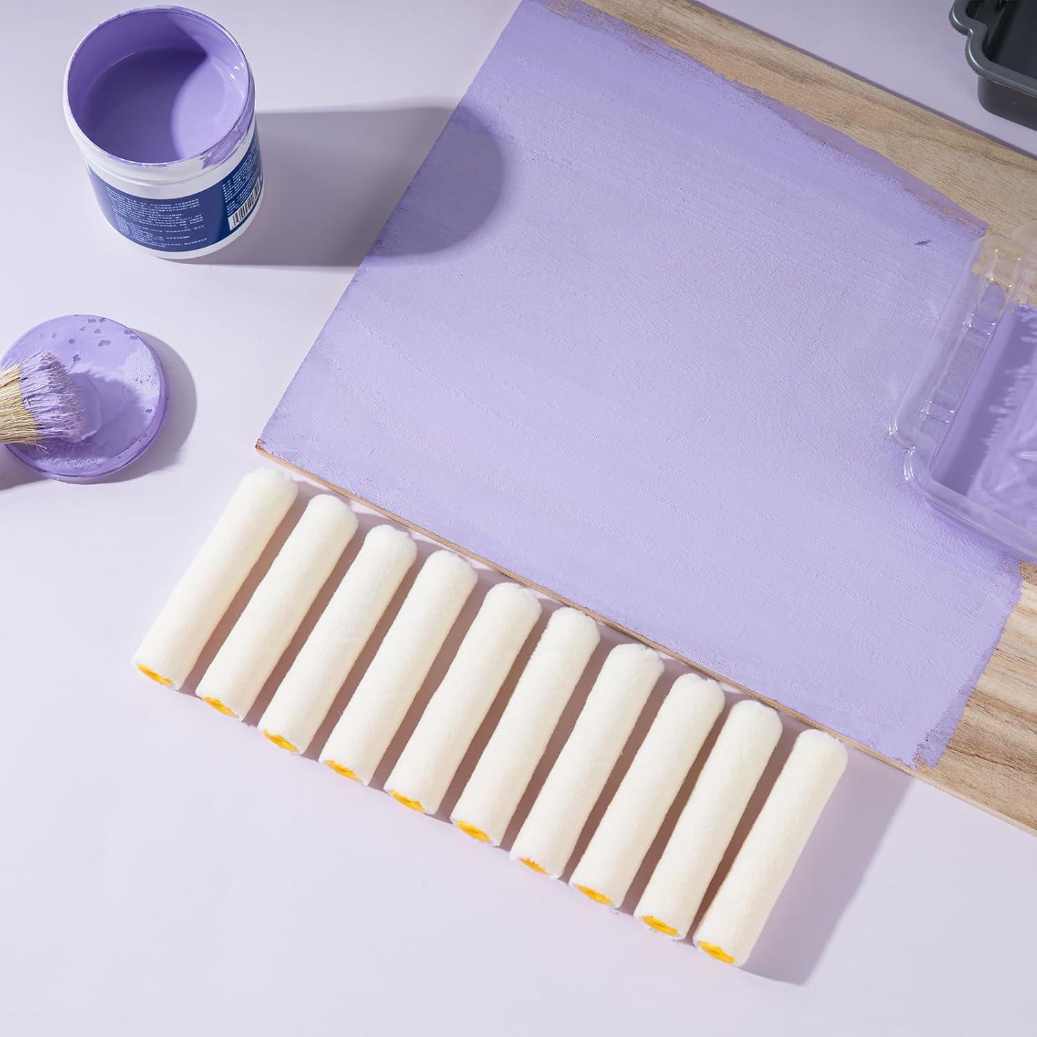 Rodillos de Pintura de 10 Piezas 10cm Mister Rui Lana Reutilizables