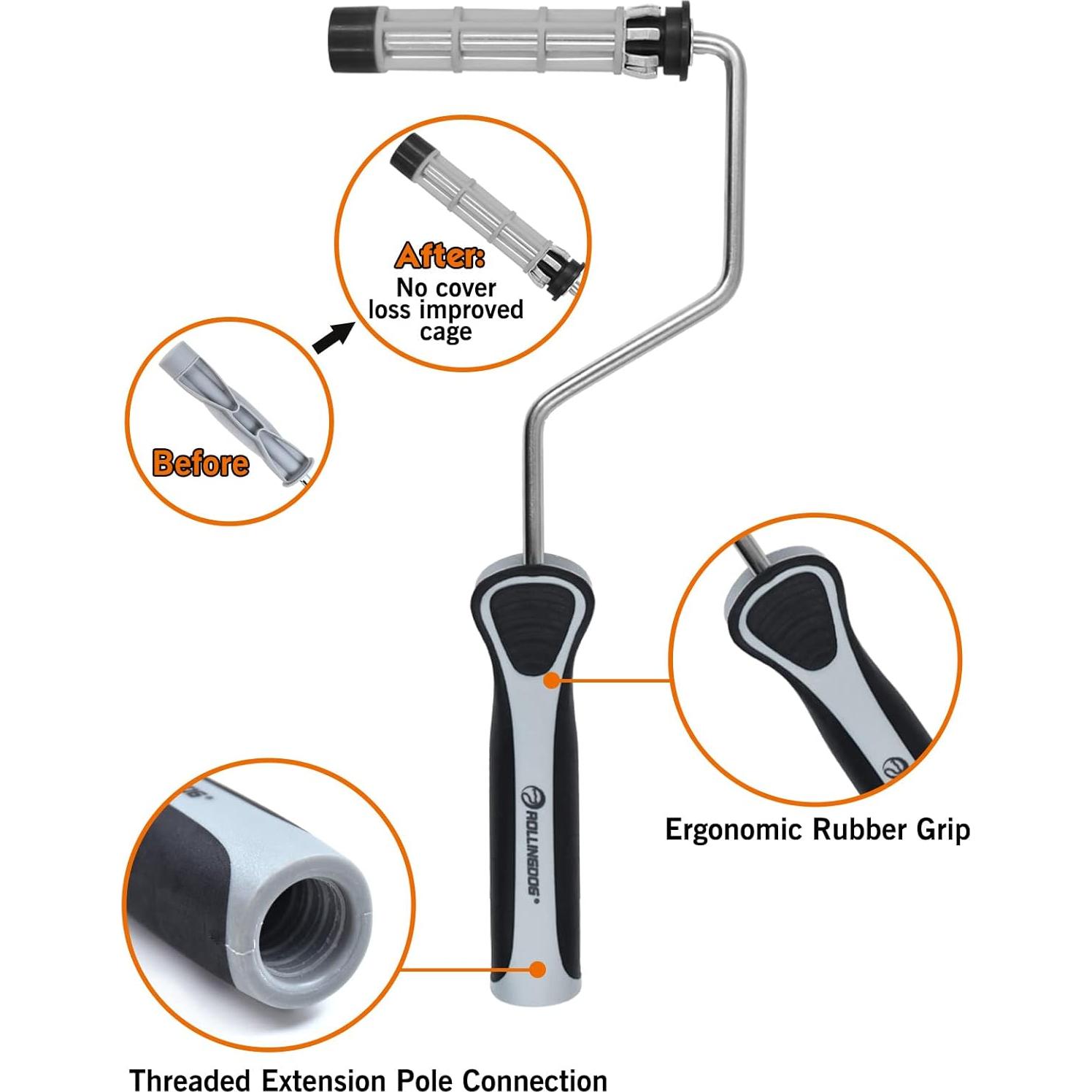 Rodillo de Pintura Mini ROLLINGDOG 4" Microfibra 3/8" Nap