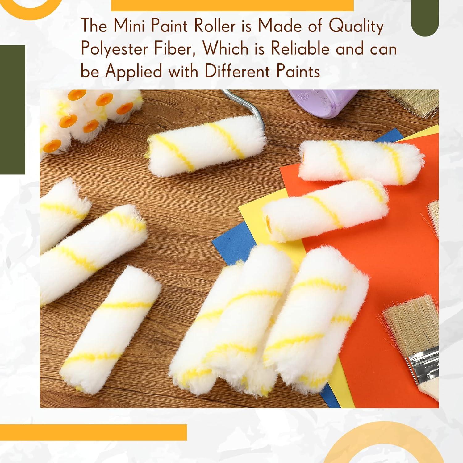 Kit 200 Fundas Mini Rodillo Pintura Leumoi 4" Microfibra