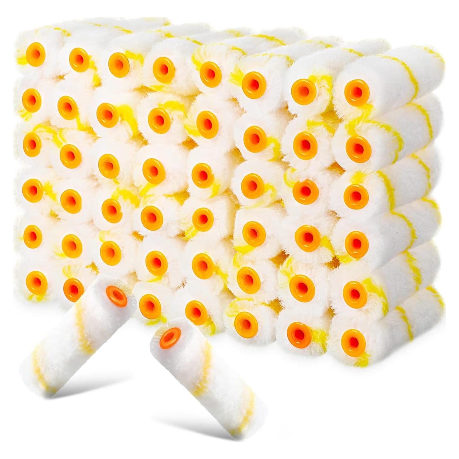 Cubiertas de Rodillo de Pintura Leumoi 100 Pcs 10.16 cm Microfibra