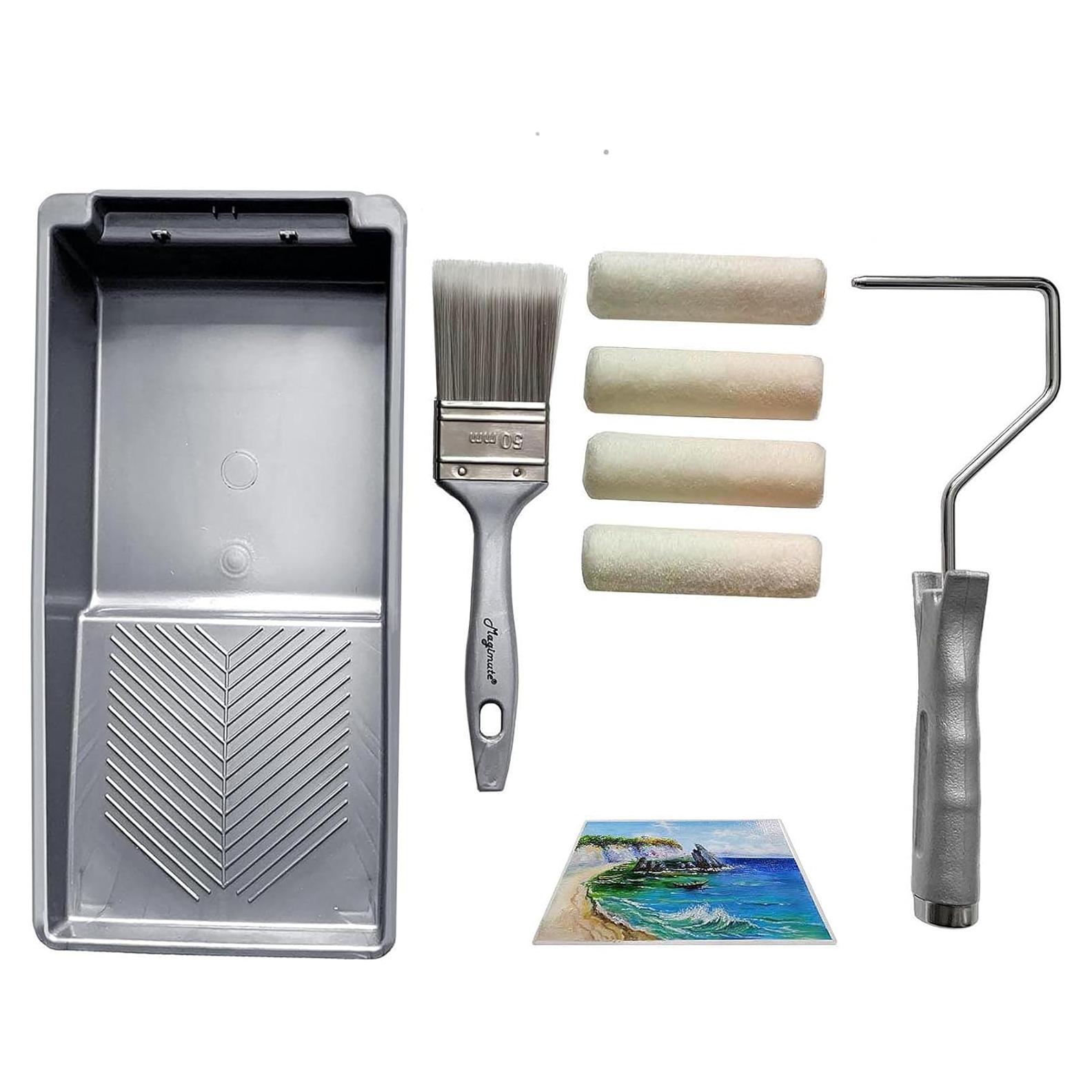 Kit de Pintura Mini Magimate con Rodillo y Brocha 4 Piezas