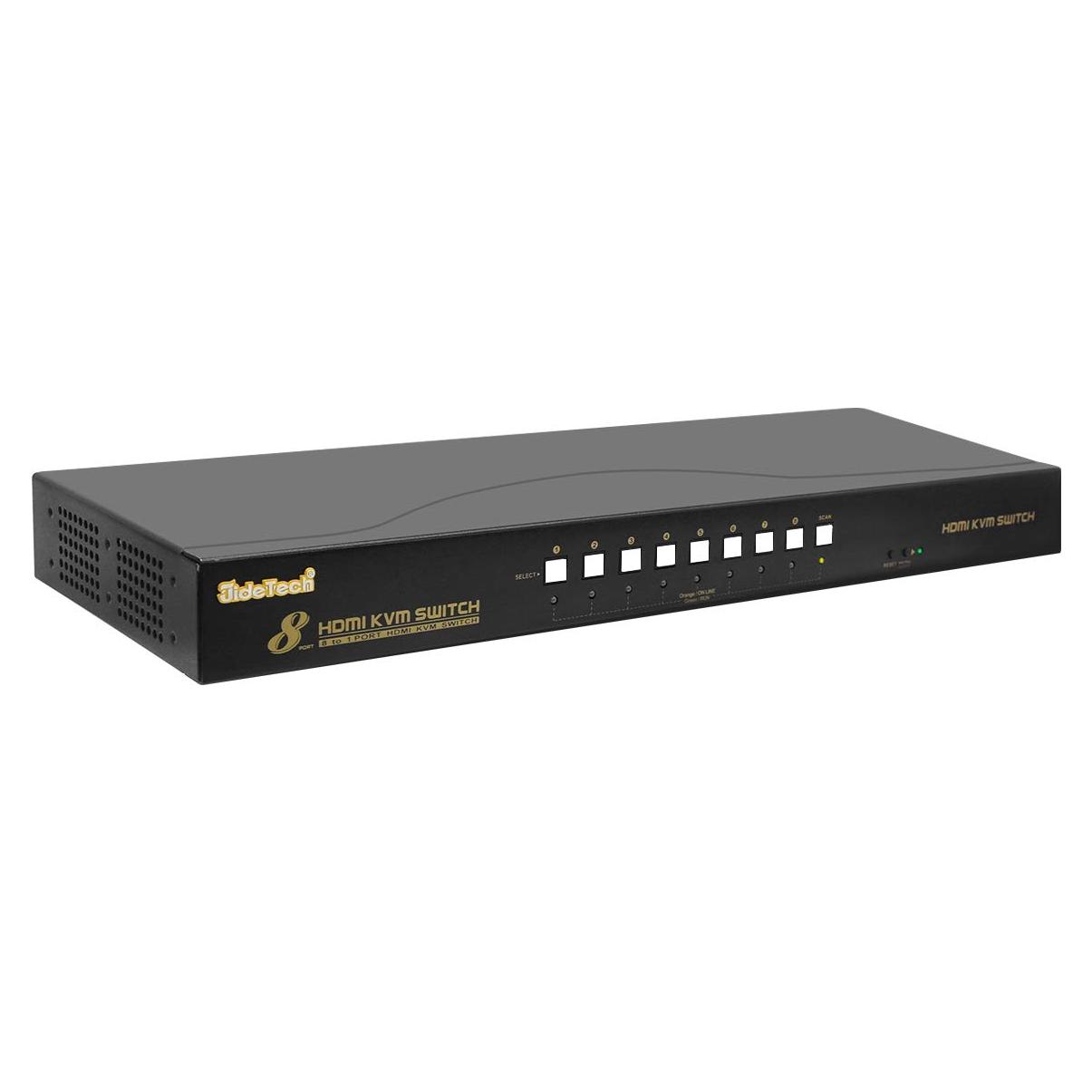 Interruptor KVM JideTech 8 Puertos HDMI 4K 30Hz USB 2.0