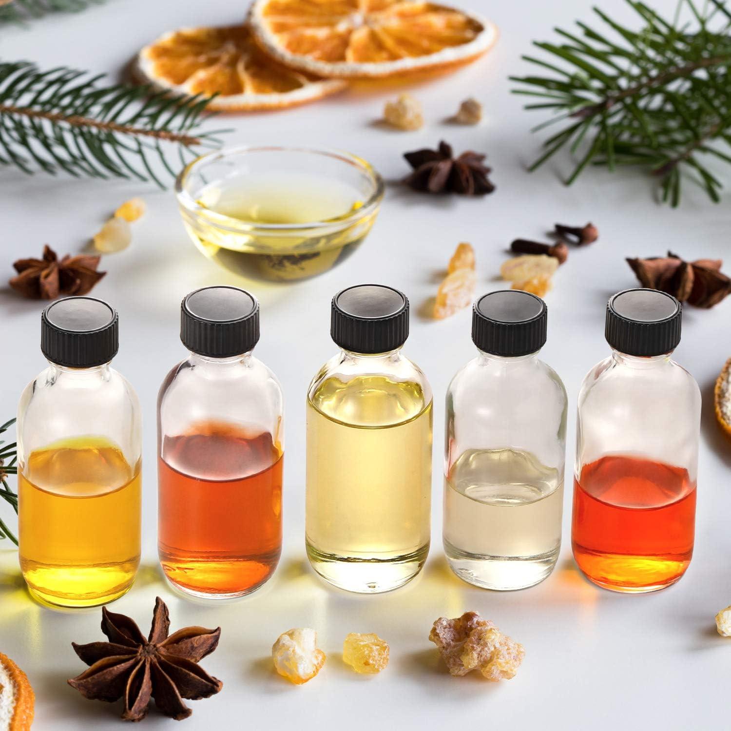 AOZITA 12 Botellas de Vidrio 60ml con Tapa y Embudos