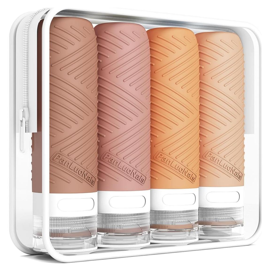 Botellas de Viaje PanLuoNais 3 Onzas Silicona Aprobadas TSA