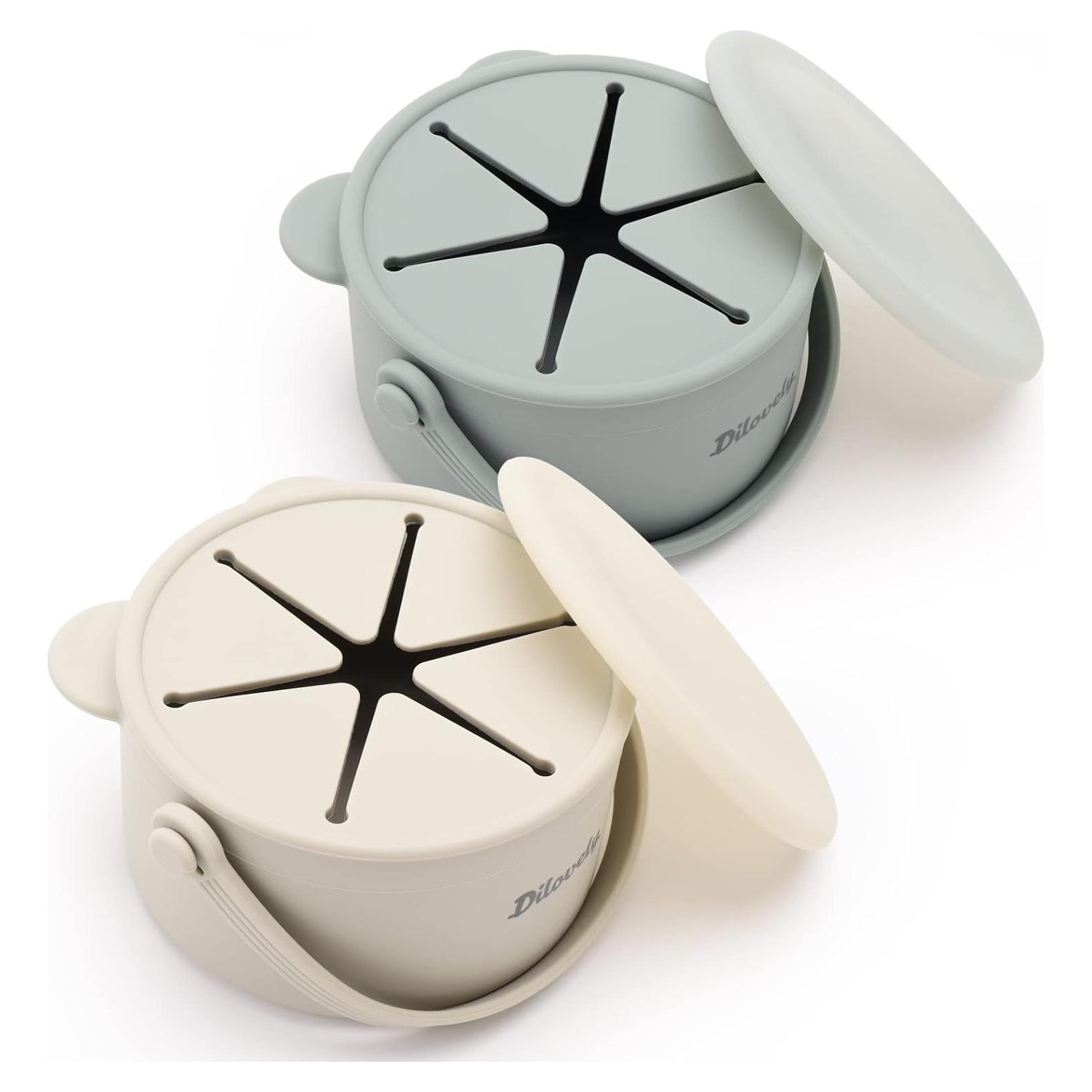 Tazas de Snack Silicona Dilovely 266 ml A prueba de Derrames