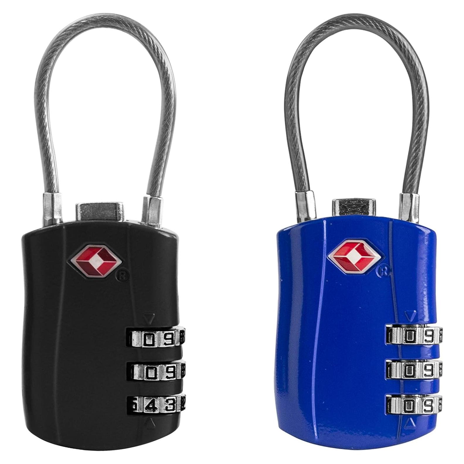 Candado de Combinación TSA UP Security Negro y Azul 0.12 kg