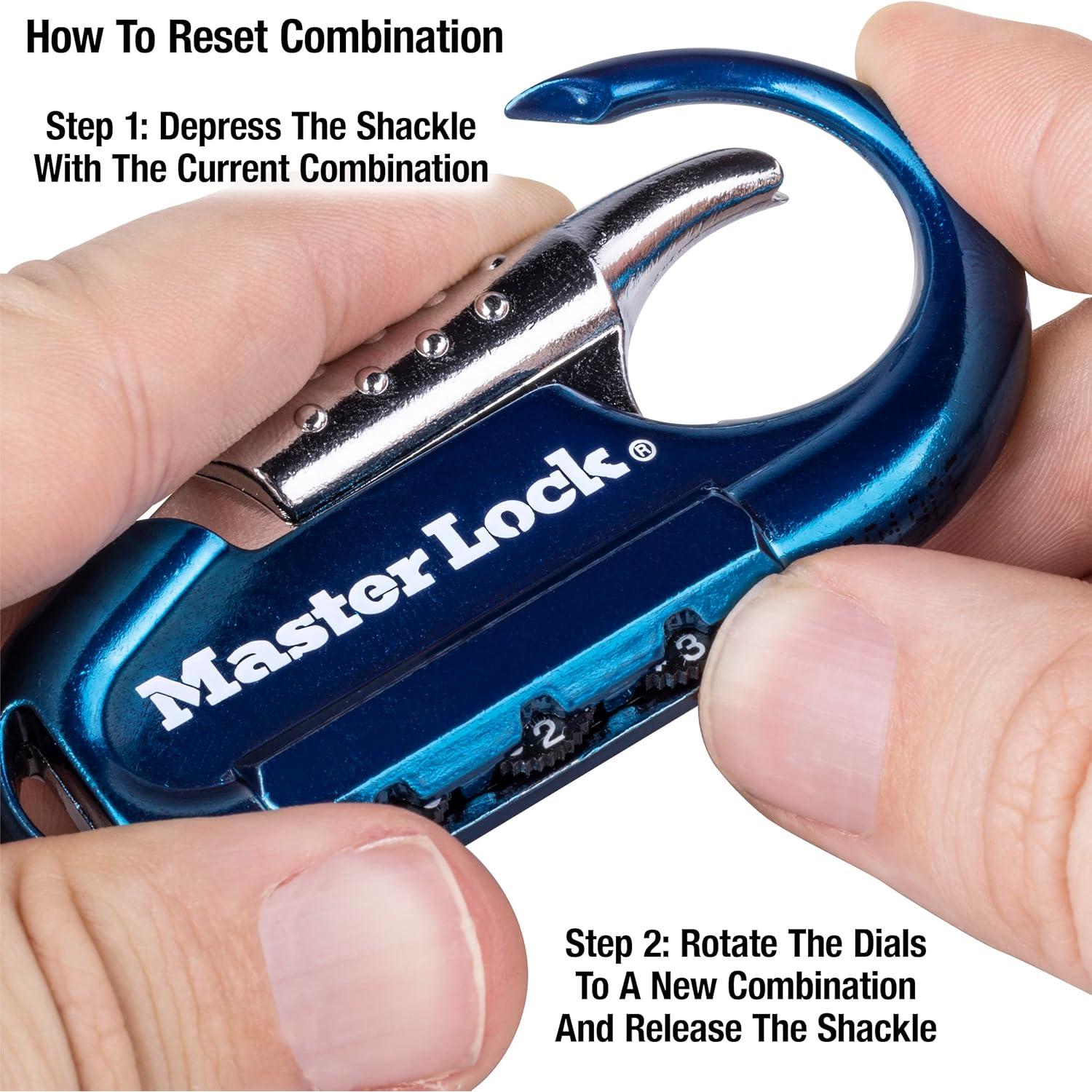Candado de Combinación Master Lock 1548DCM, 3 Dígitos, Asortido