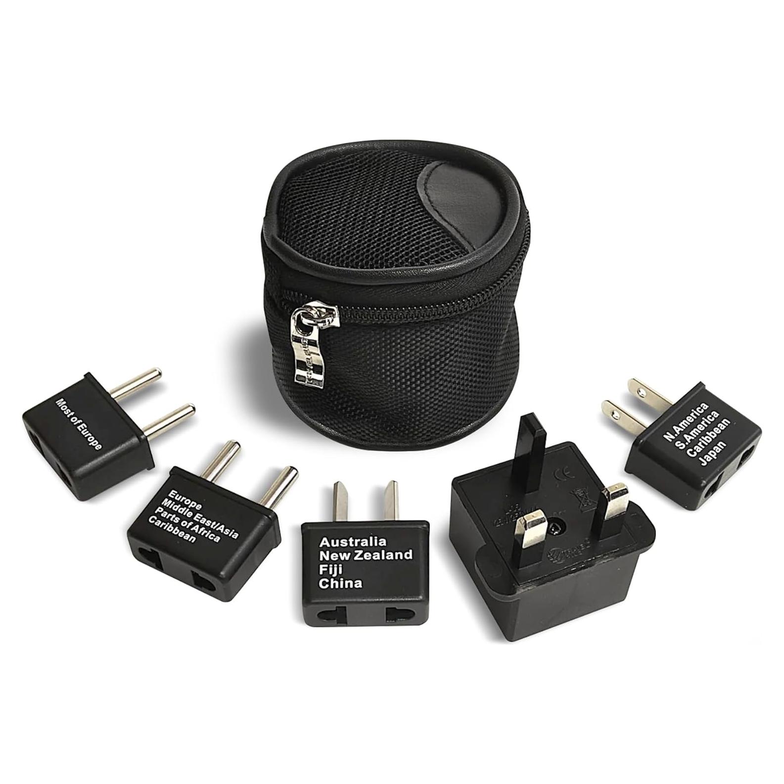 Adaptador de Enchufe de Viaje Internacional Ceptics 5 Piezas