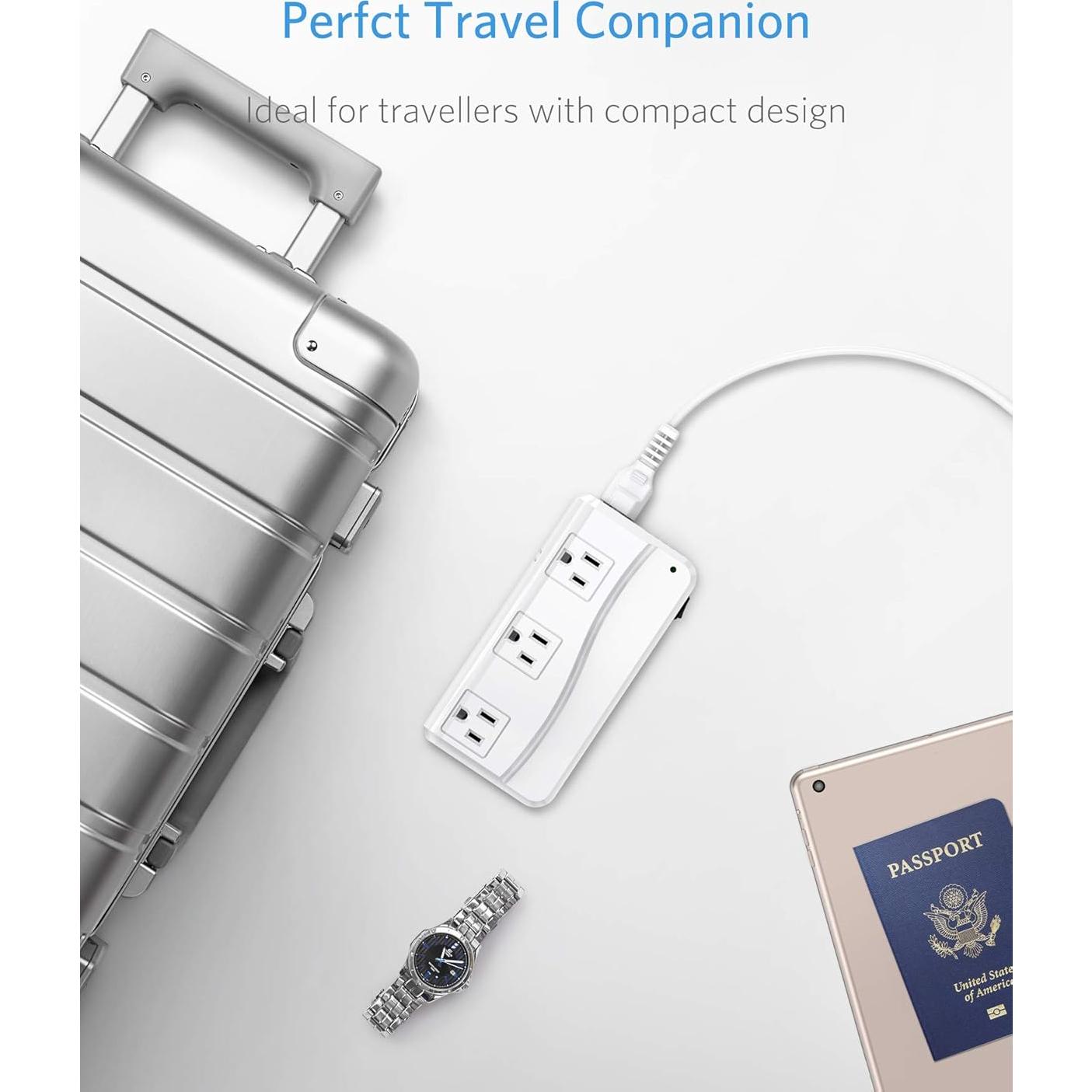 Adaptador de corriente internacional BESTEK 250W 4 USB Blanco