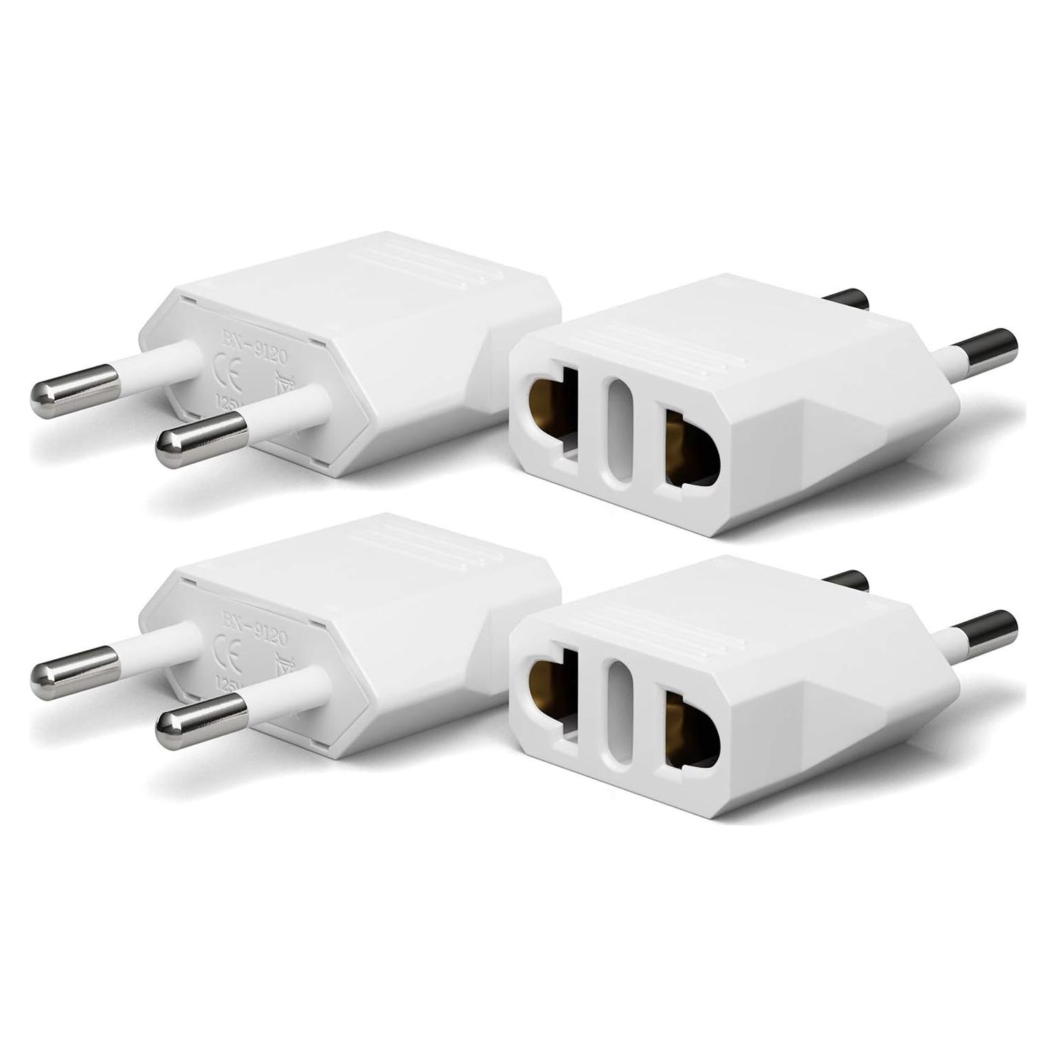Adaptador de Enchufe Tipo C Unidapt 4 Pack - Viaje a Europa