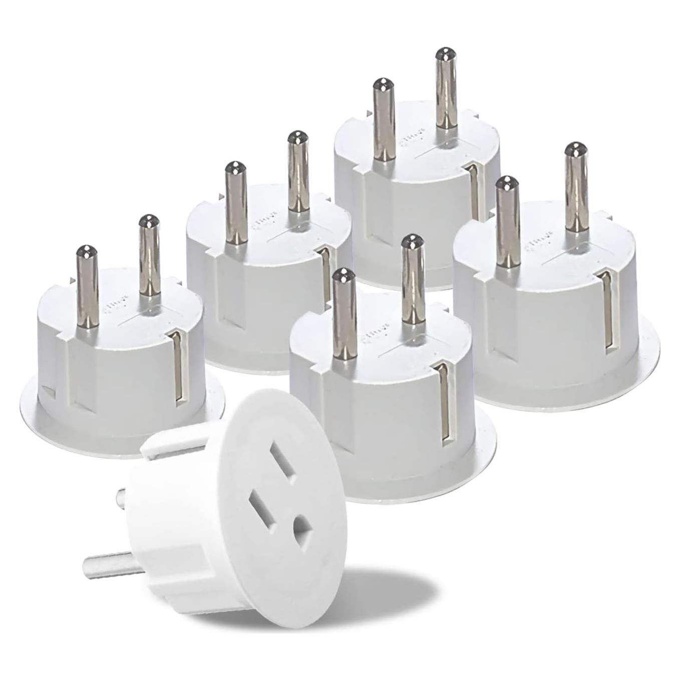 Adaptador de Enchufe de Viaje OREI Tipo E/F - 6 Piezas