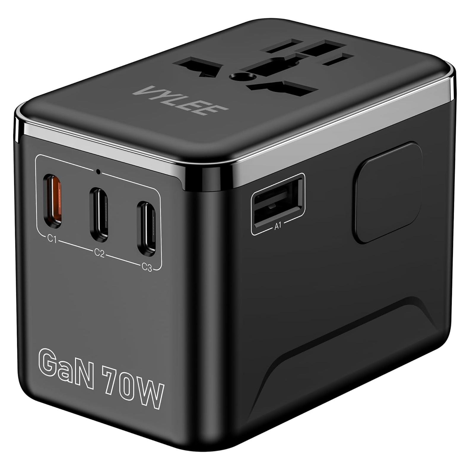 Adaptador de Enchufe Universal Huizhou OL-A02-PD70 70W Negro