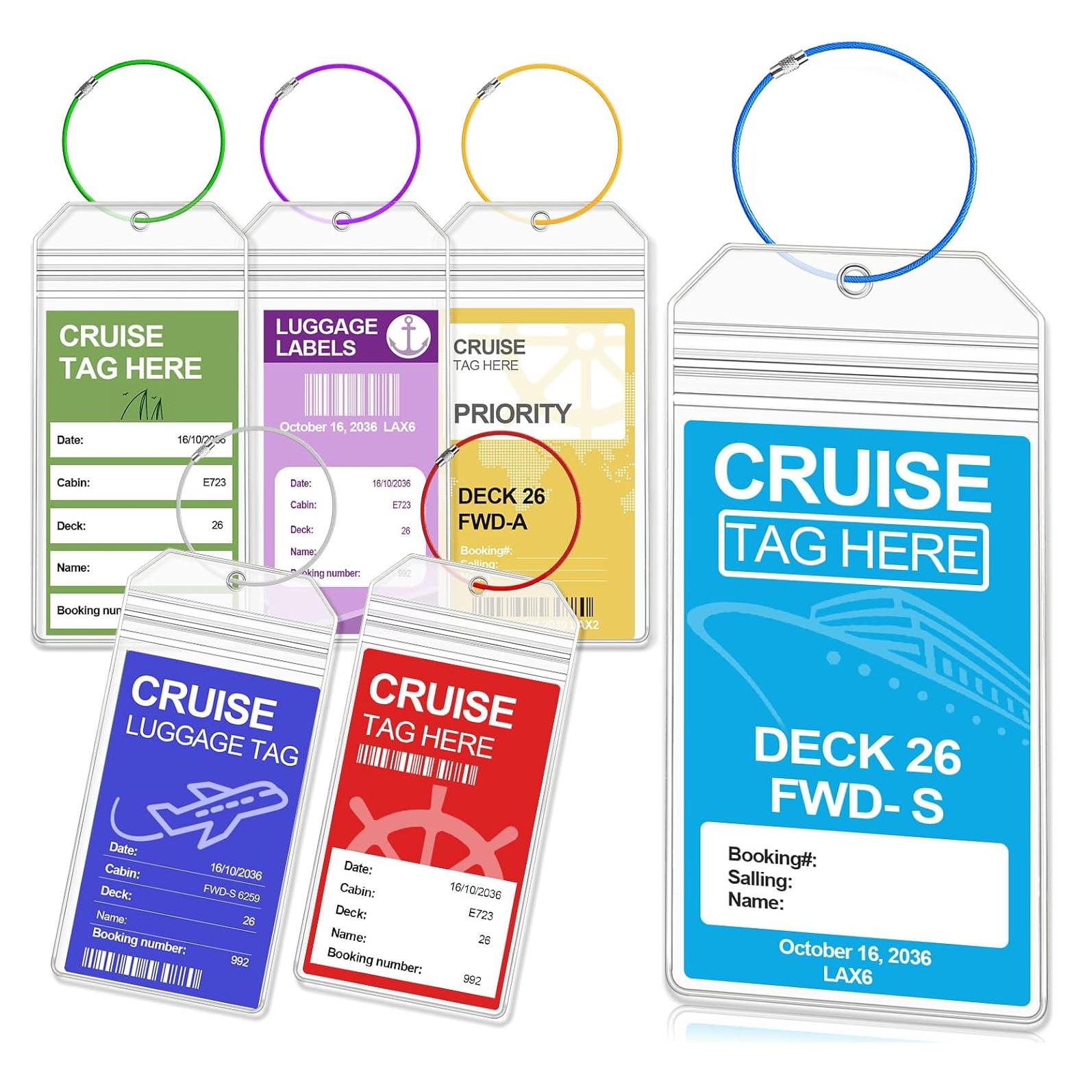 Portaetiquetas de Equipaje Oicumic, 6 Piezas, PVC Impermeable