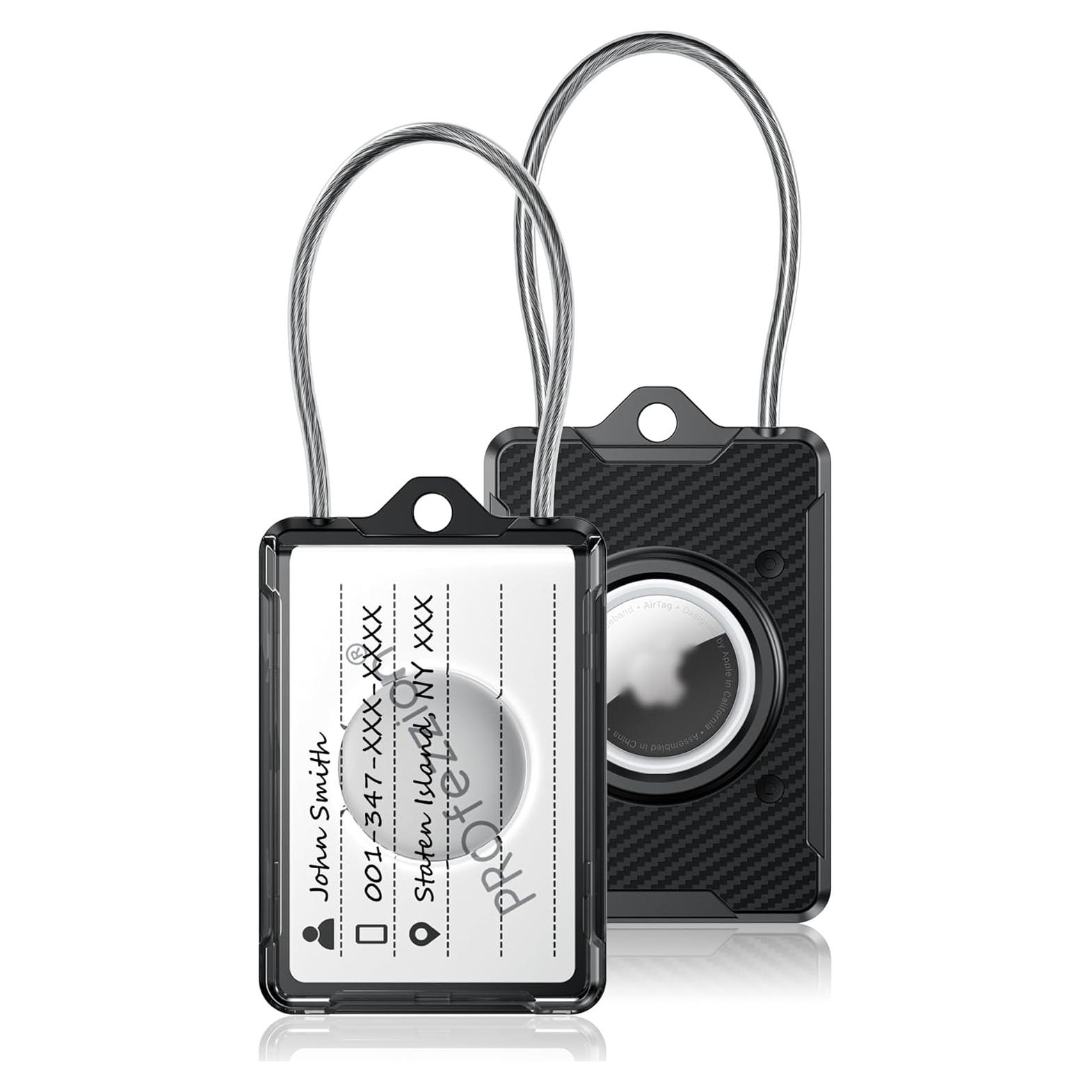 Soporte de Etiqueta de Equipaje PROfezzion con Tarjetas - Negro