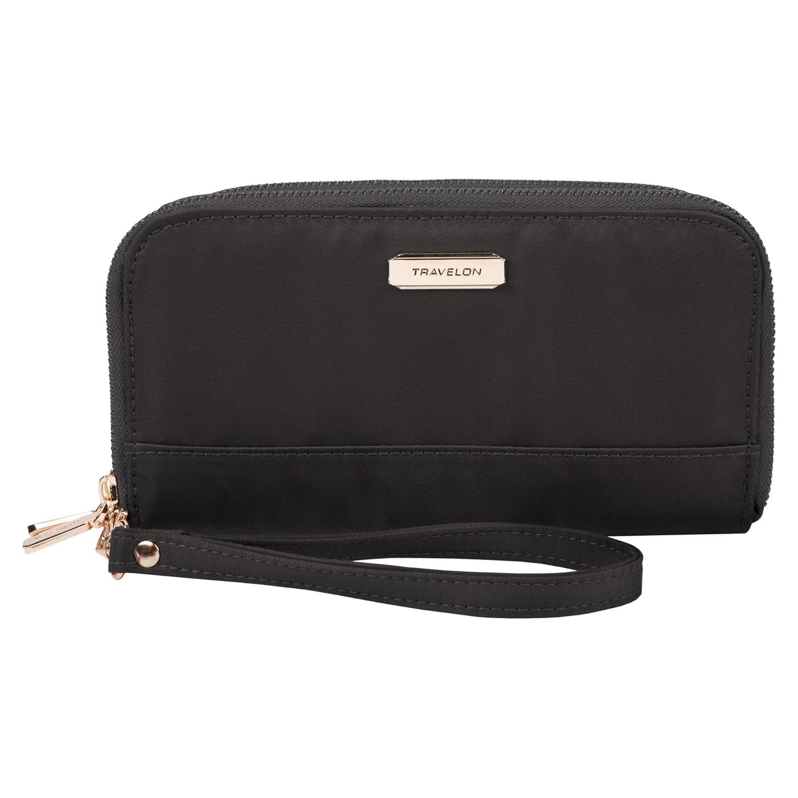 Billetera Travelon Doble Cierre con Bloqueo RFID Unisex