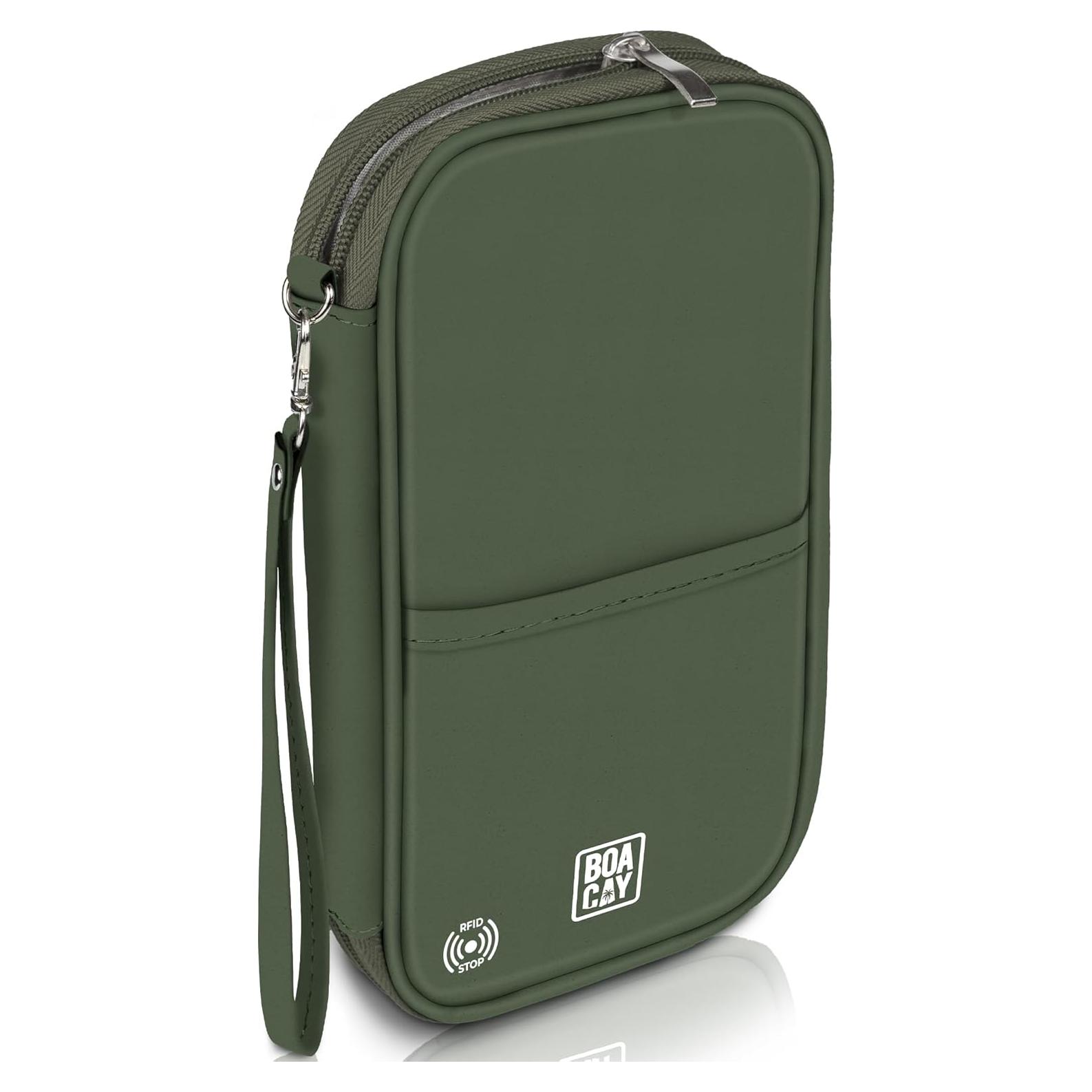 Organizador de Documentos de Viaje BOACAY con RFID - Portapasaportes Impermeable